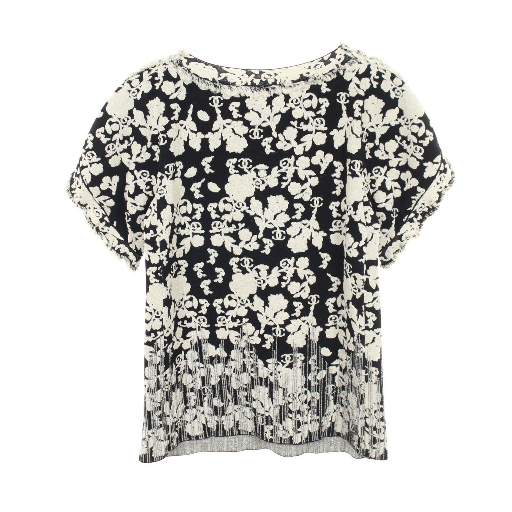 Chanel Chanel Chanel Coco Mark Cotton Viscose Top Textile Tops P47632K06069 DUTY FREE for USA Size ONE SIZE - 2 Thumbnail