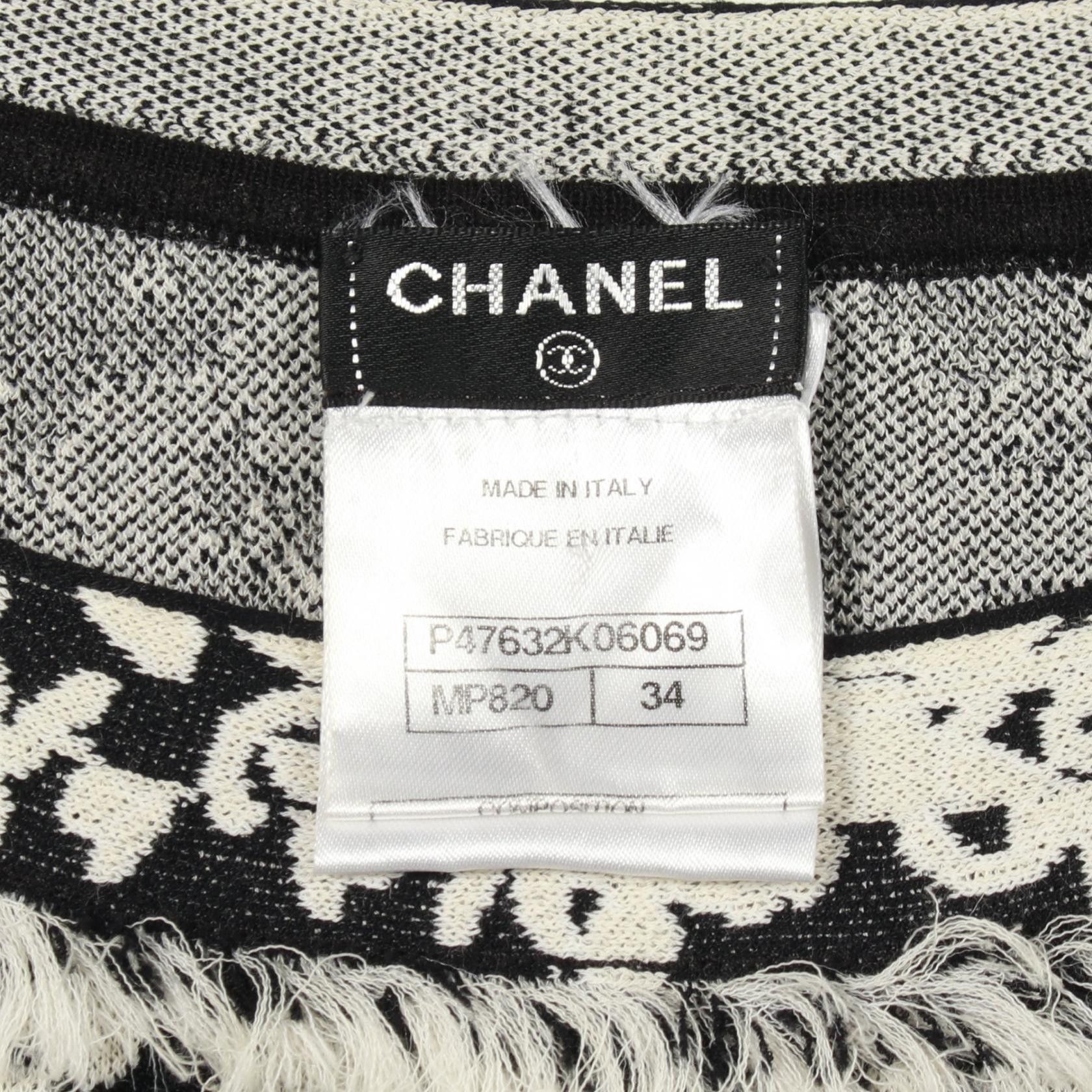 Chanel Chanel Chanel Coco Mark Cotton Viscose Top Textile Tops P47632K06069 DUTY FREE for USA Size ONE SIZE - 3 Thumbnail
