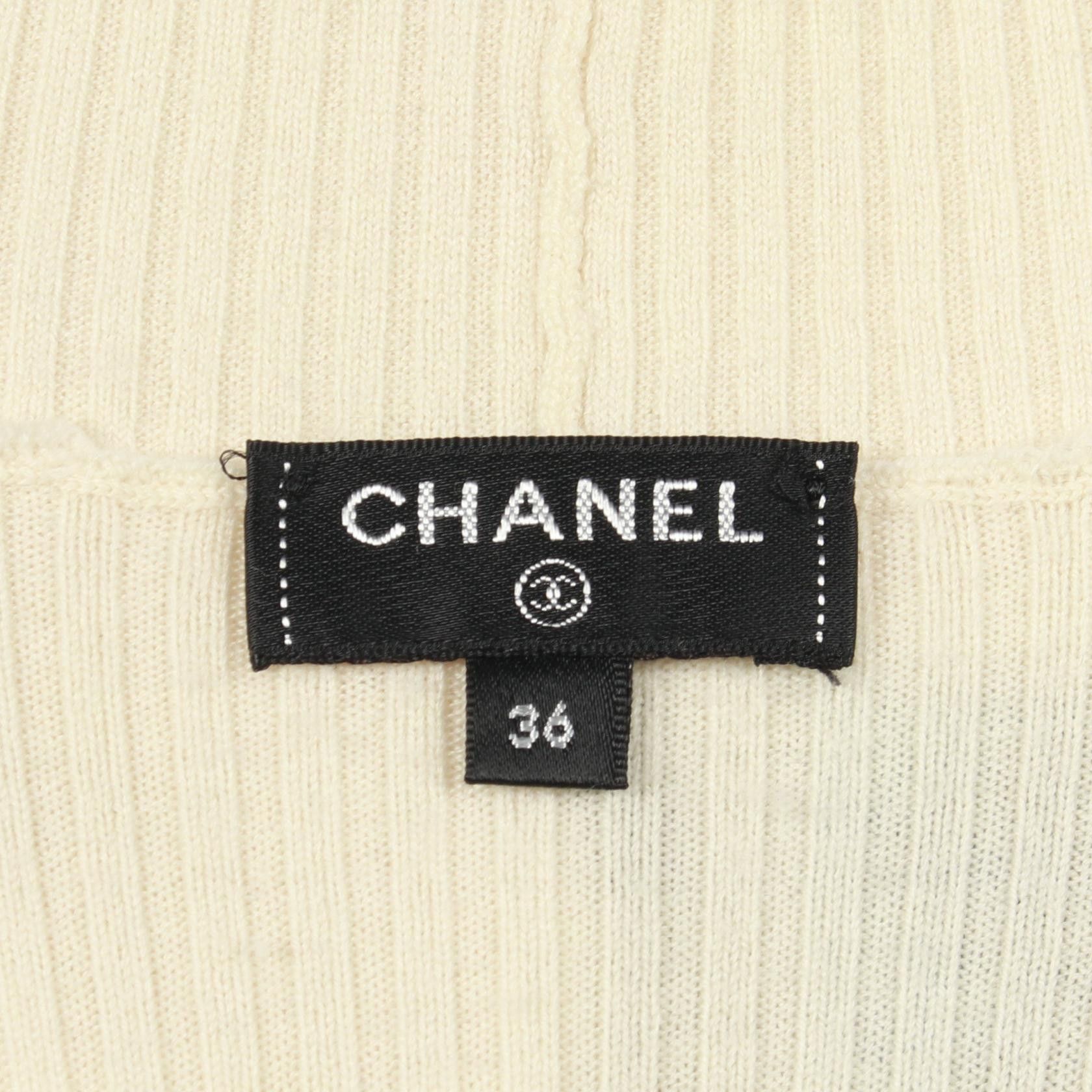 Chanel Chanel Chanel Wool Knit Top Textile Tops P62182K47563 DUTY FREE for USA Size ONE SIZE - 3 Thumbnail