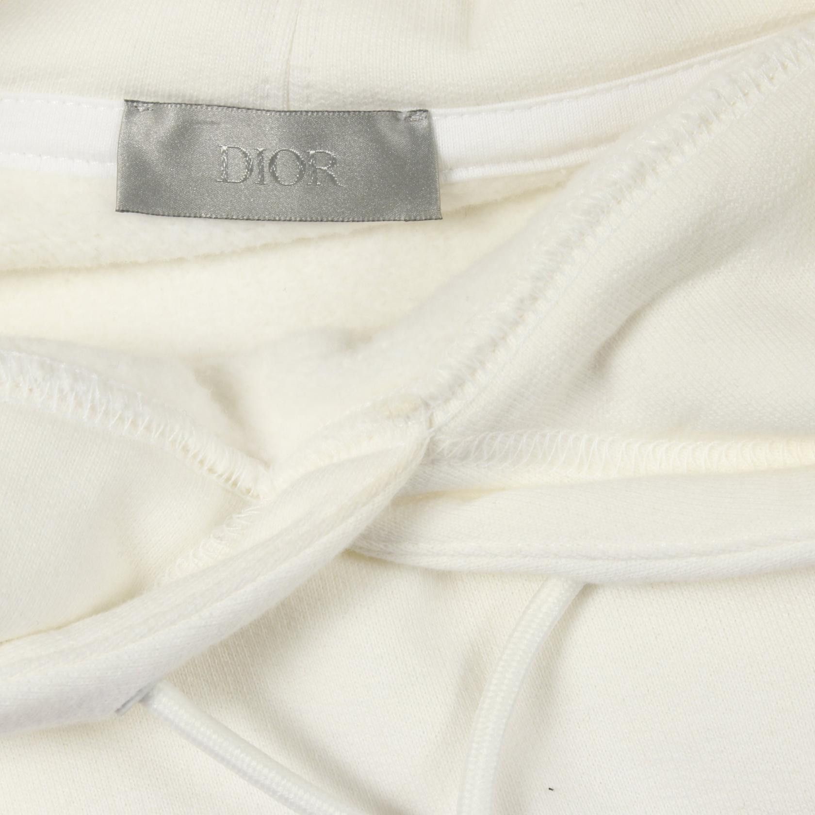Dior Dior Dior Logo Embroidery Cotton Hoodie Textile Sweatshirts & Hoodies DUTY FREE for USA Size ONE SIZE - 6 Thumbnail