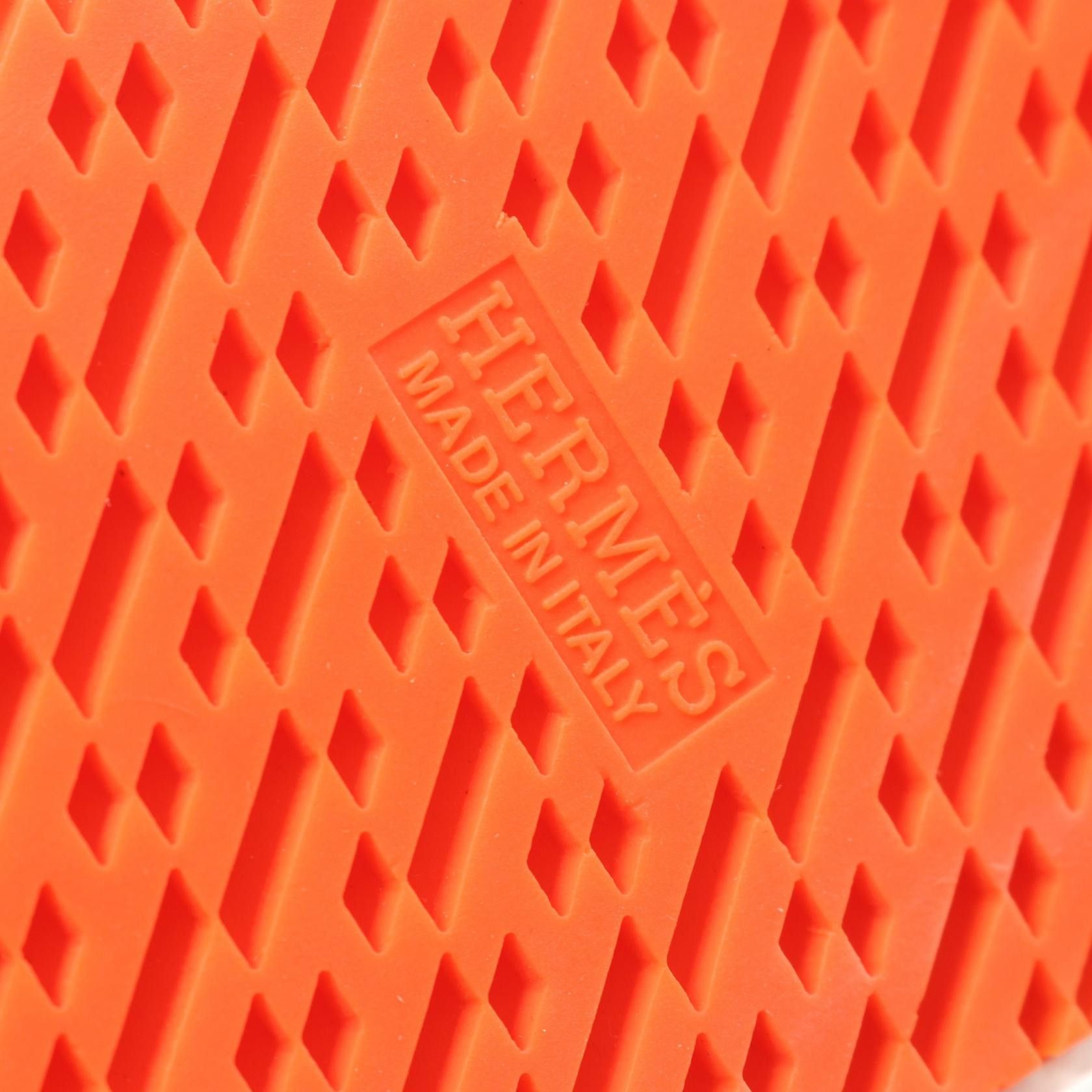 Hermes Hermes Hermes Leather Canvas Sneakers Leather Shoes DUTY FREE for USA Size ONE SIZE - 7 Thumbnail