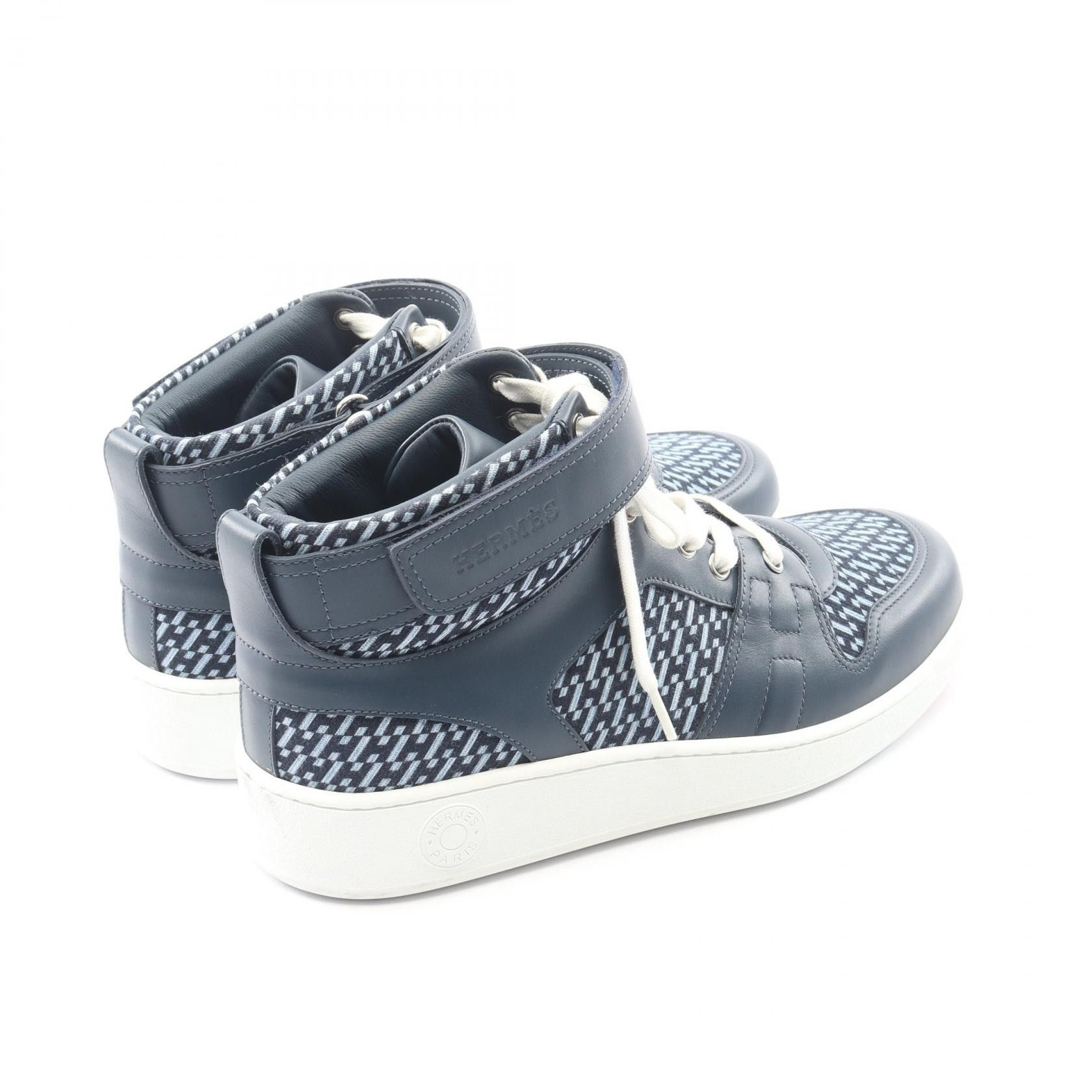 Hermes Hermes Hermes Leather Canvas Sneakers Leather Shoes DUTY FREE for USA Size ONE SIZE - 2 Thumbnail