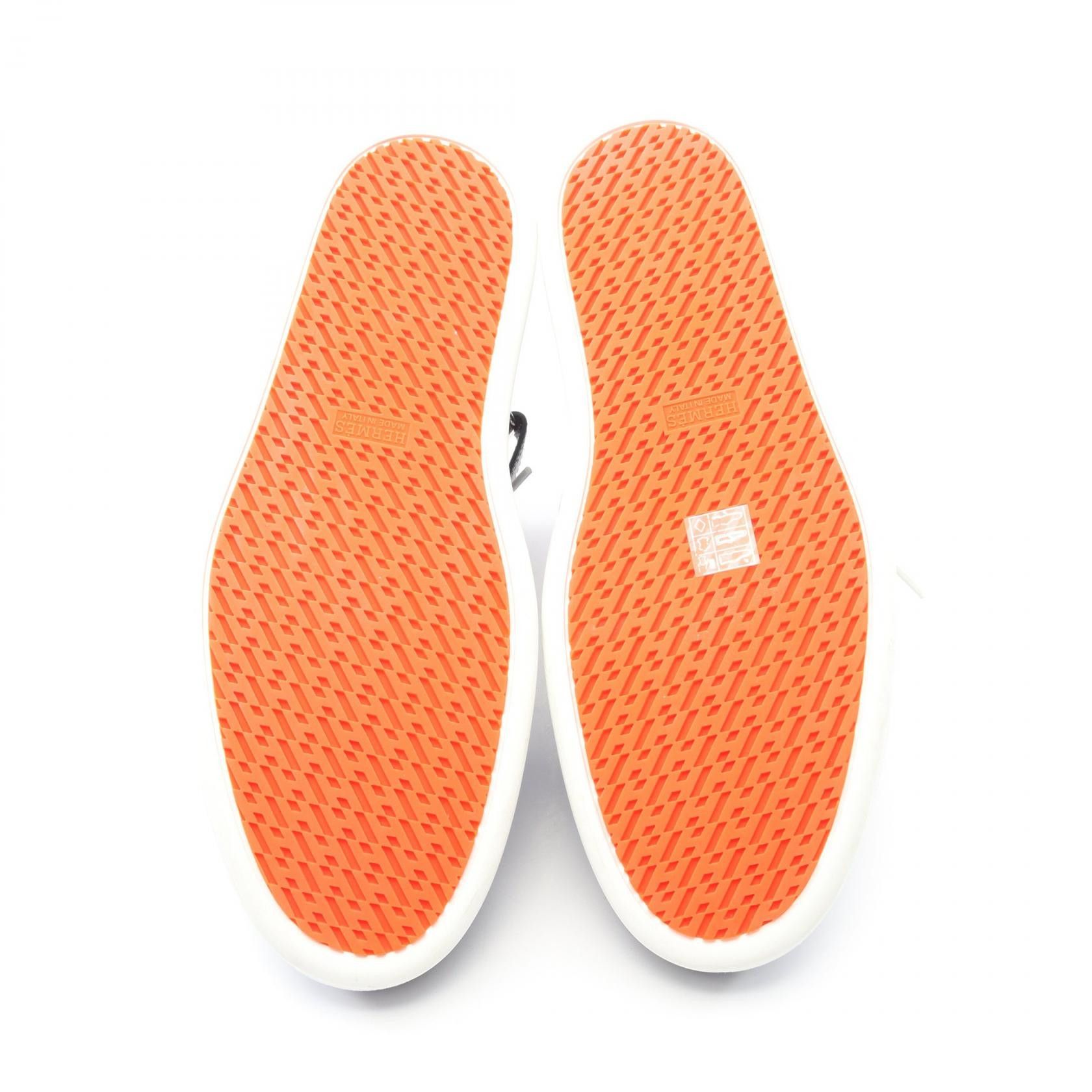 Hermes Hermes Hermes Leather Canvas Sneakers Leather Shoes DUTY FREE for USA Size ONE SIZE - 4 Thumbnail