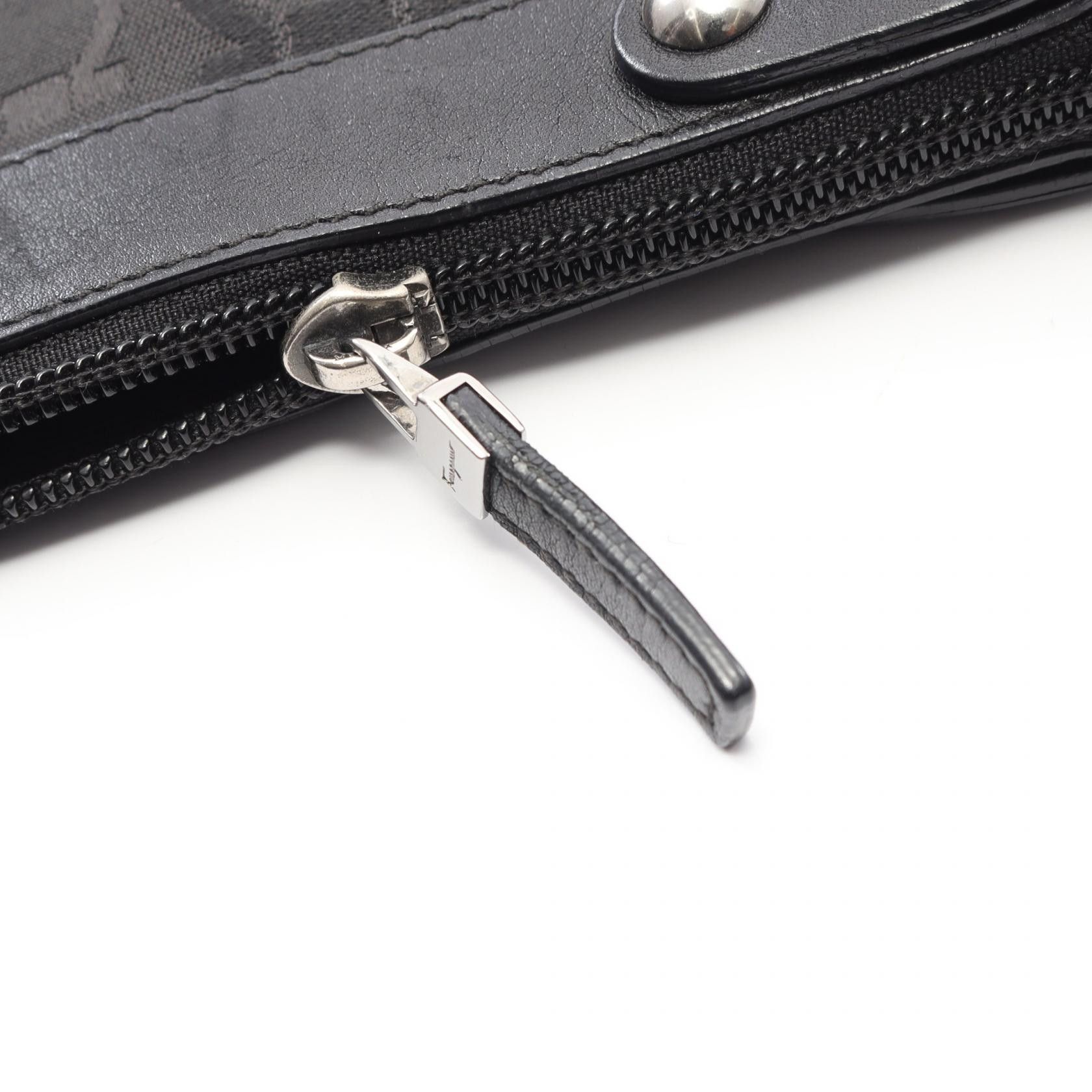 Salvatore Ferragamo Salvatore Ferragamo Salvatore Ferragamo Gancini Canvas Leather Shoulder Bag Leather Shoulder Bag 216342 DUTY FREE for USA Size ONE SIZE - 7 Thumbnail