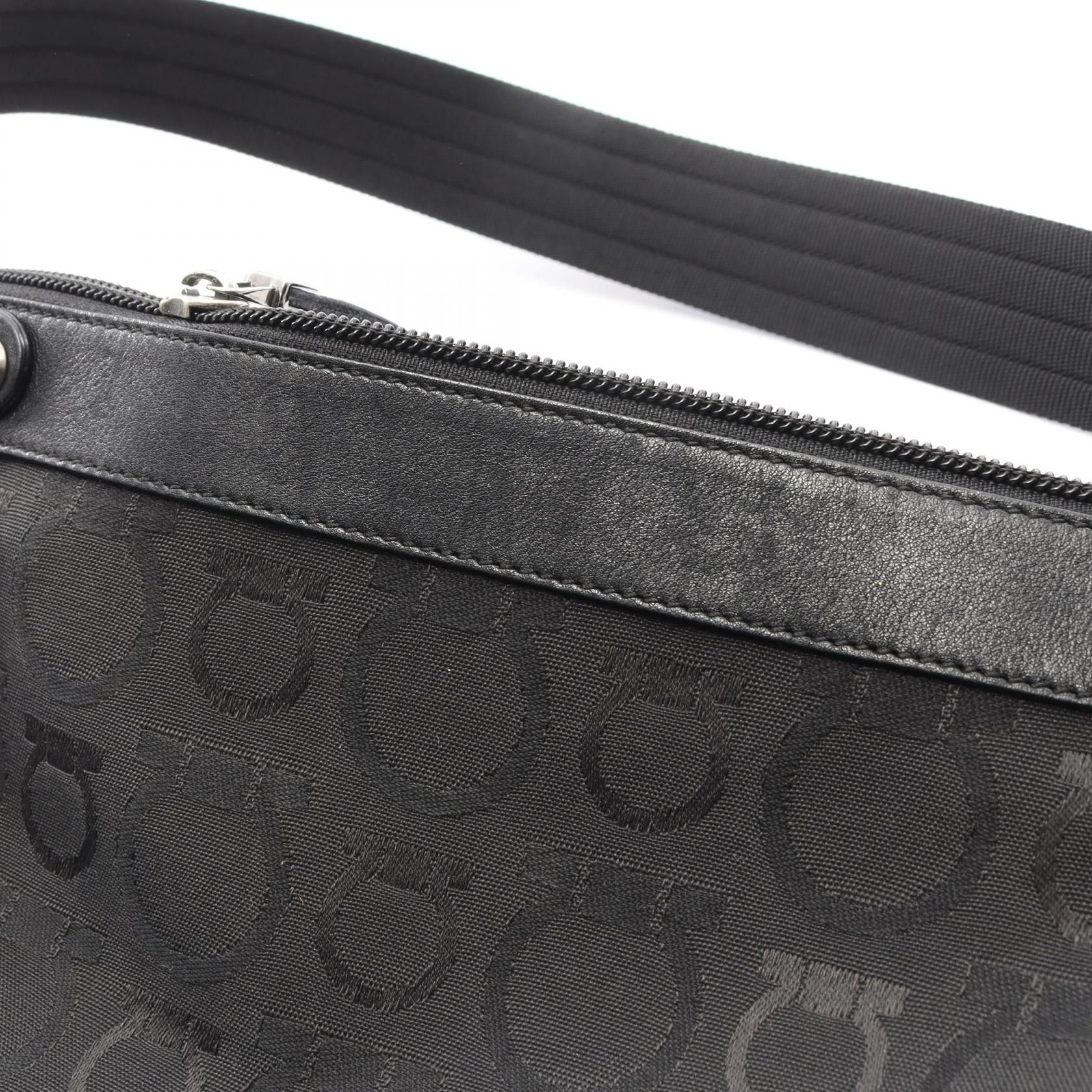 Salvatore Ferragamo Salvatore Ferragamo Salvatore Ferragamo Gancini Canvas Leather Shoulder Bag Leather Shoulder Bag 216342 DUTY FREE for USA Size ONE SIZE - 8 Thumbnail
