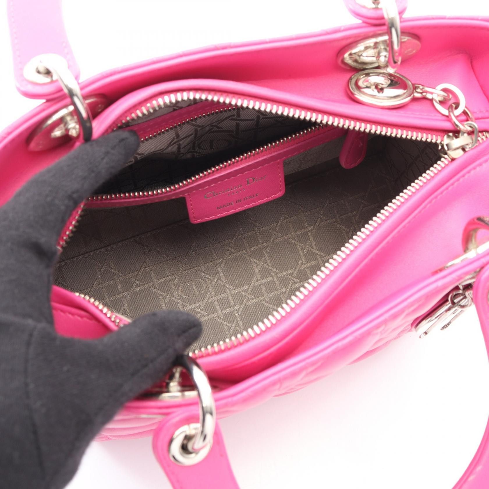 Dior Dior Dior LADY DIOR Leather Handbag Leather Handbag DUTY FREE for USA Size ONE SIZE - 3 Thumbnail