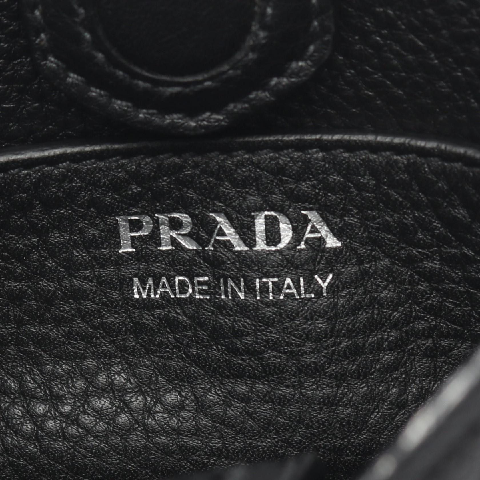 Prada Prada PRADA VIT.DAINO SOFT leather canvas shoulder bag Leather Shoulder Bag 1BH191 DUTY FREE for USA Size ONE SIZE - 4 Thumbnail