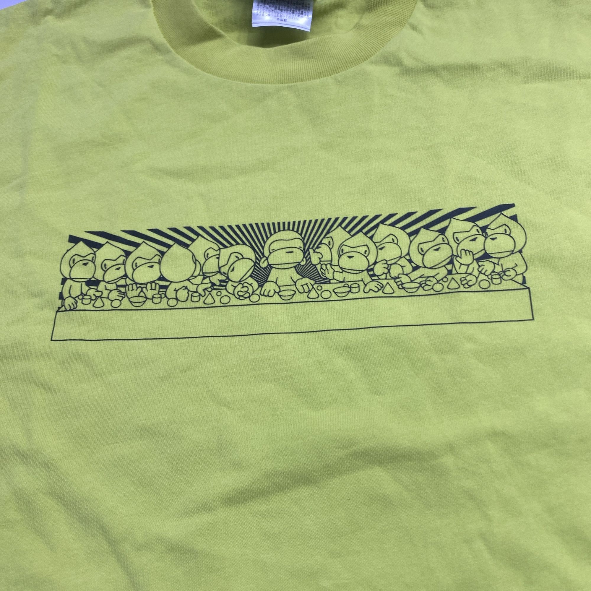 Bape A Bathing Ape Monkey Graphic T-Shirt Yellow Size L Size US L / EU 52-54 / 3 - 2 Thumbnail