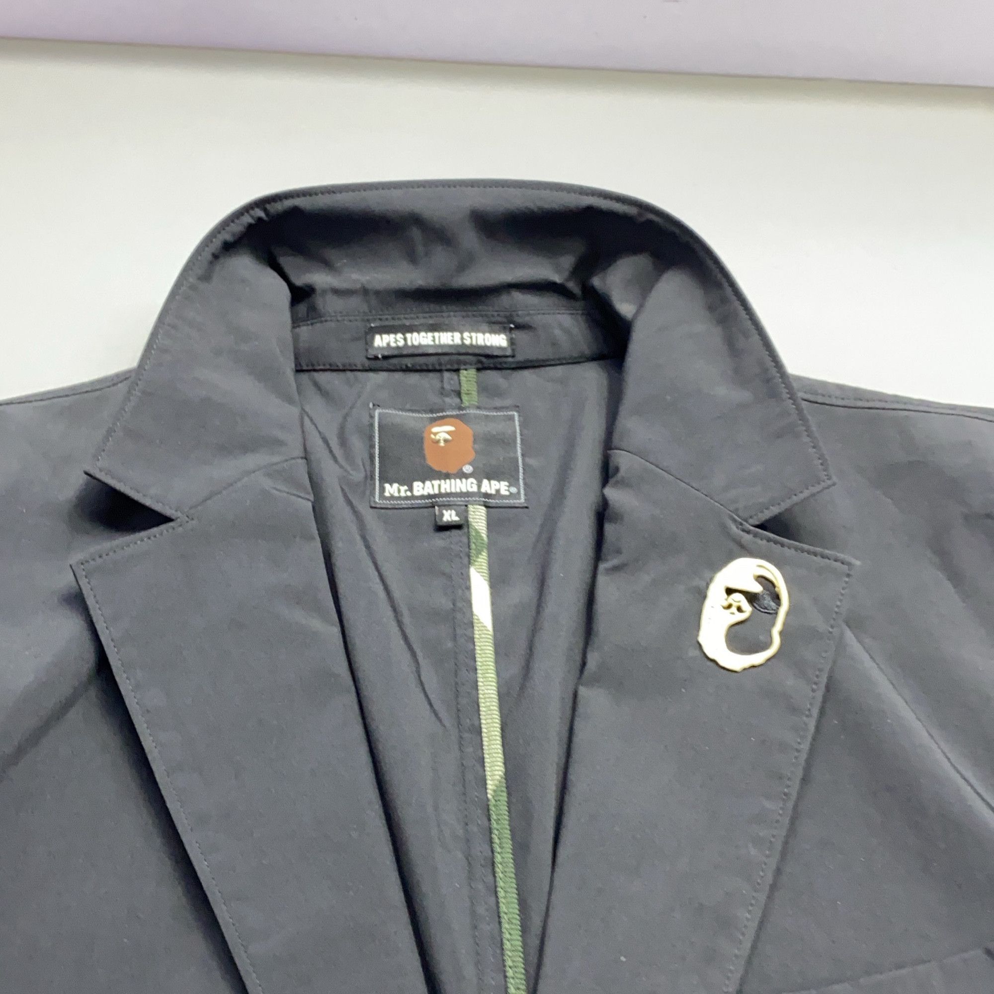Bape A BATHING APE Metal Badge Blazer US XL Size 42R - 9 Thumbnail