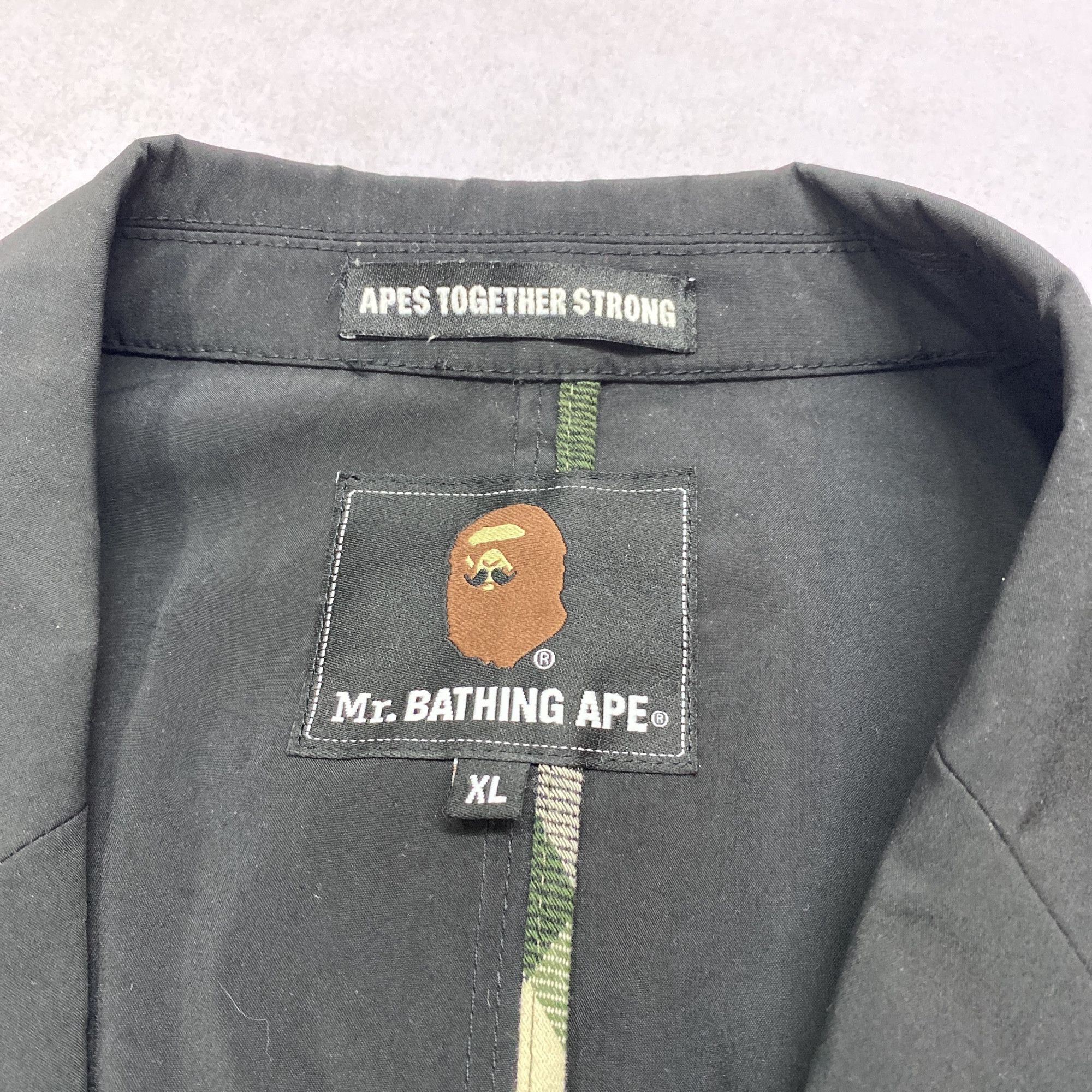 Bape A BATHING APE Metal Badge Blazer US XL Size 42R - 3 Thumbnail