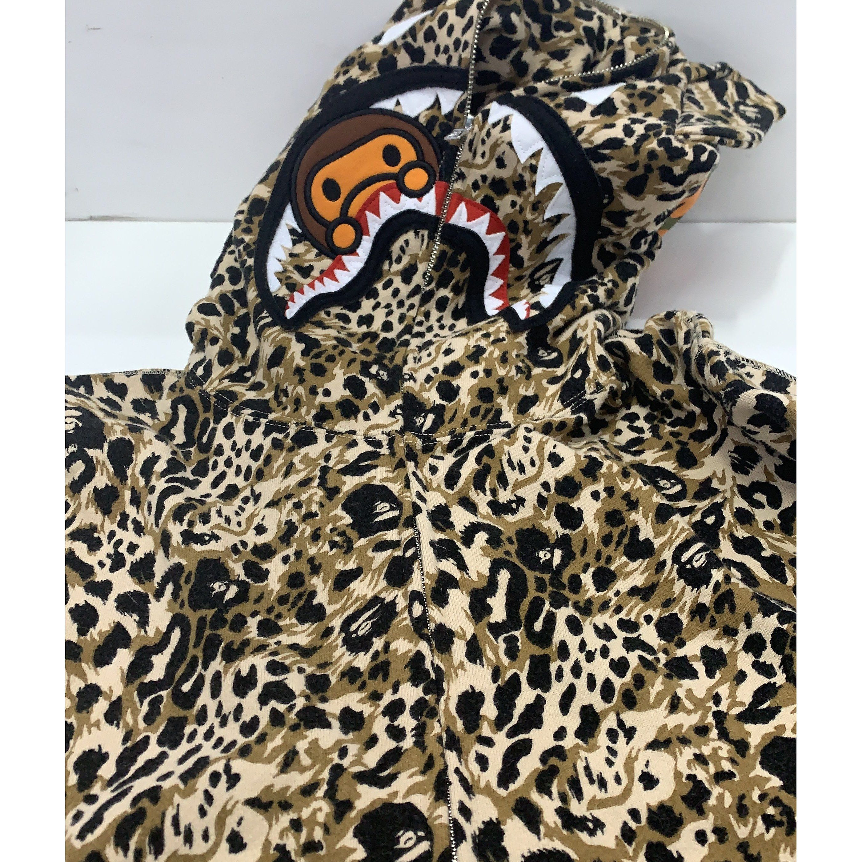 Bape A BATHING APE Leopard Shark Full-Zip Hoodie Size M Size M / US 6-8 / IT 42-44 - 5 Thumbnail
