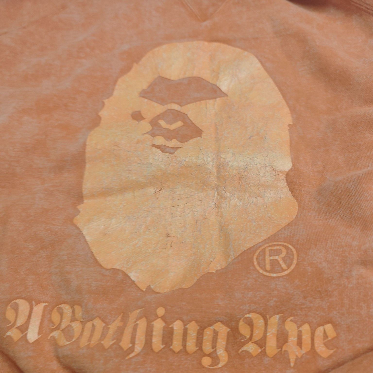 Bape A Bathing Ape Orange Ape Head Sweatshirt XL Size US XL / EU 56 / 4 - 5 Thumbnail
