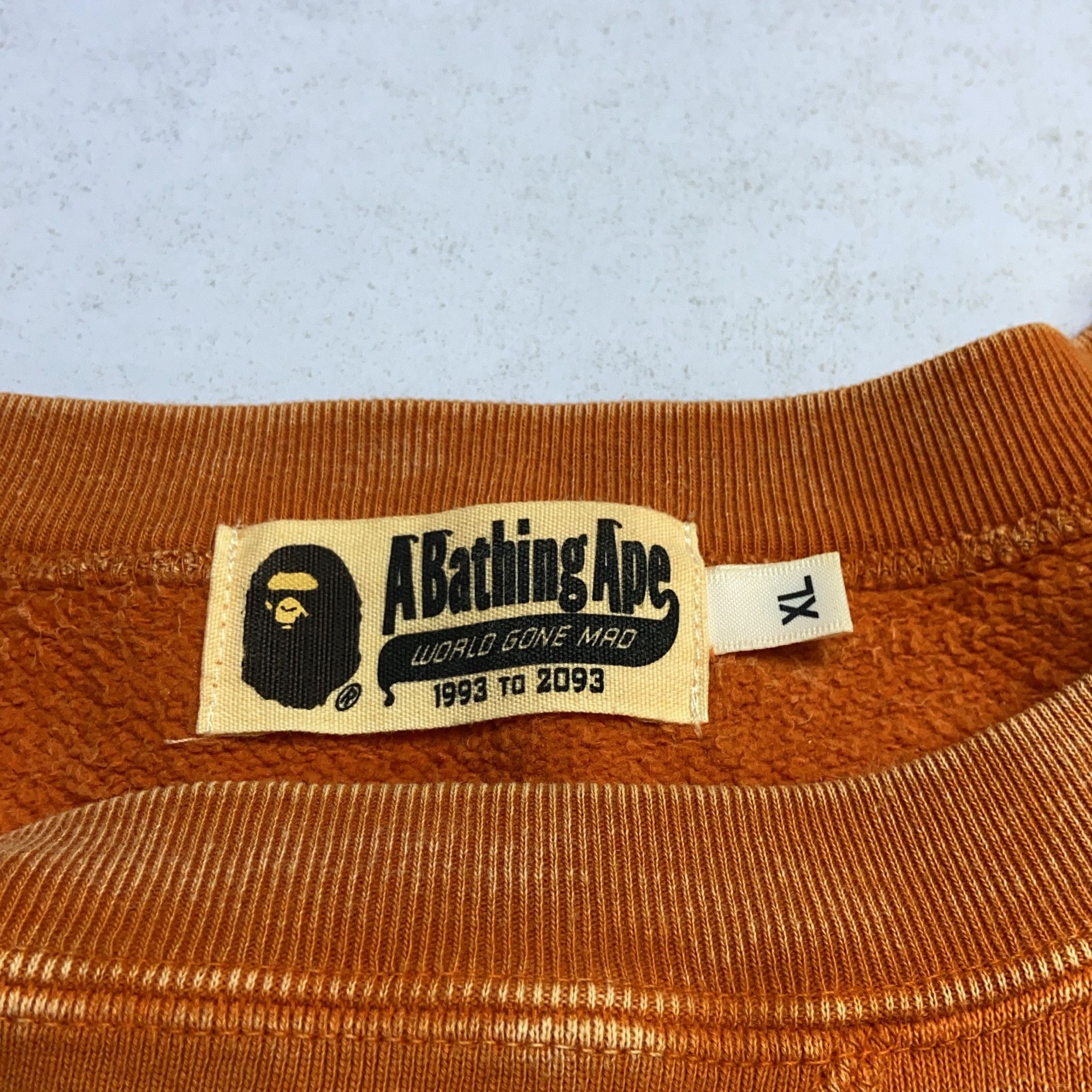Bape A Bathing Ape Orange Ape Head Sweatshirt XL Size US XL / EU 56 / 4 - 3 Thumbnail