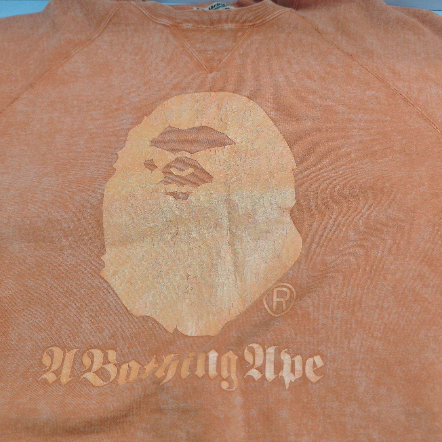 Bape A Bathing Ape Orange Ape Head Sweatshirt XL Size US XL / EU 56 / 4 - 8 Thumbnail