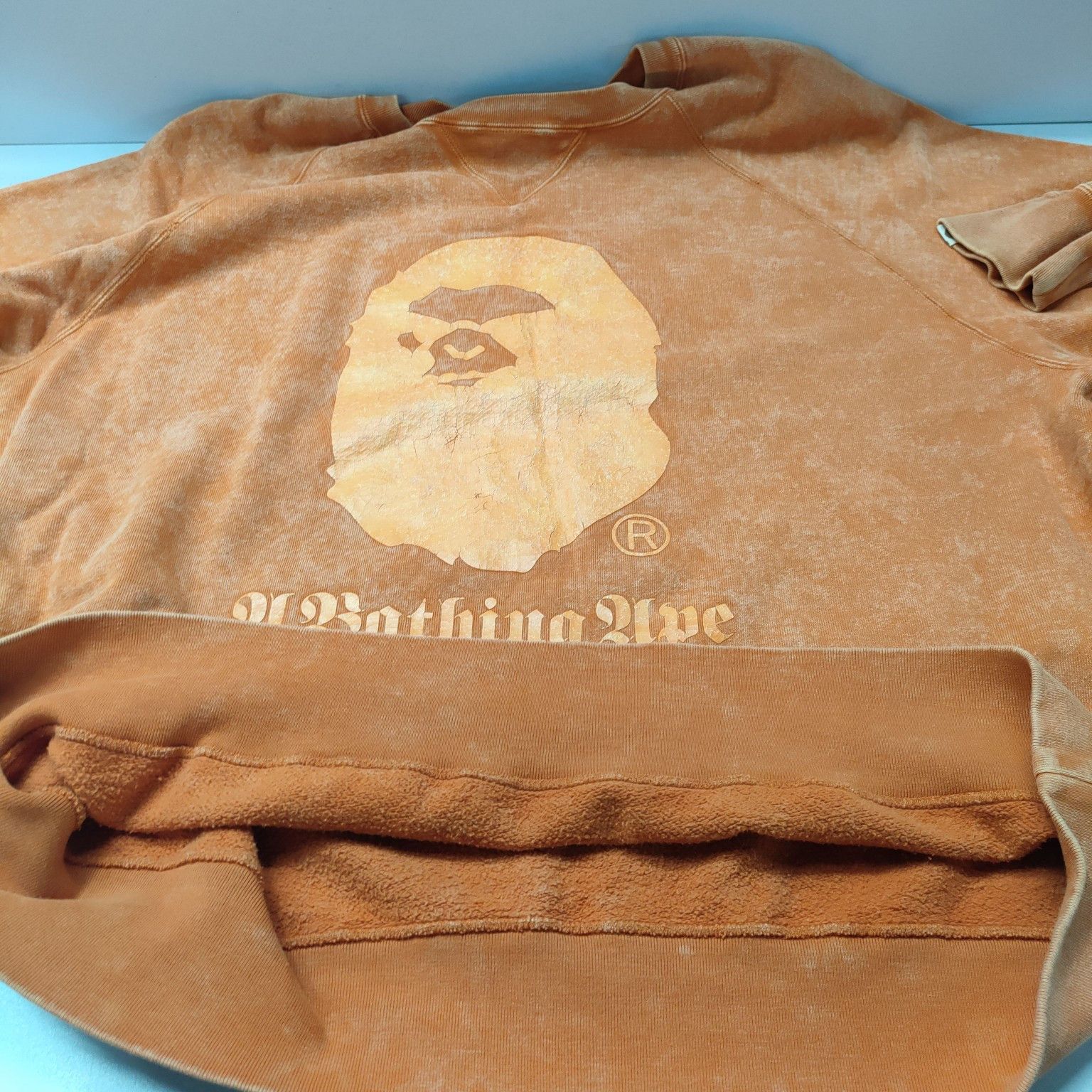 Bape A Bathing Ape Orange Ape Head Sweatshirt XL Size US XL / EU 56 / 4 - 13 Thumbnail
