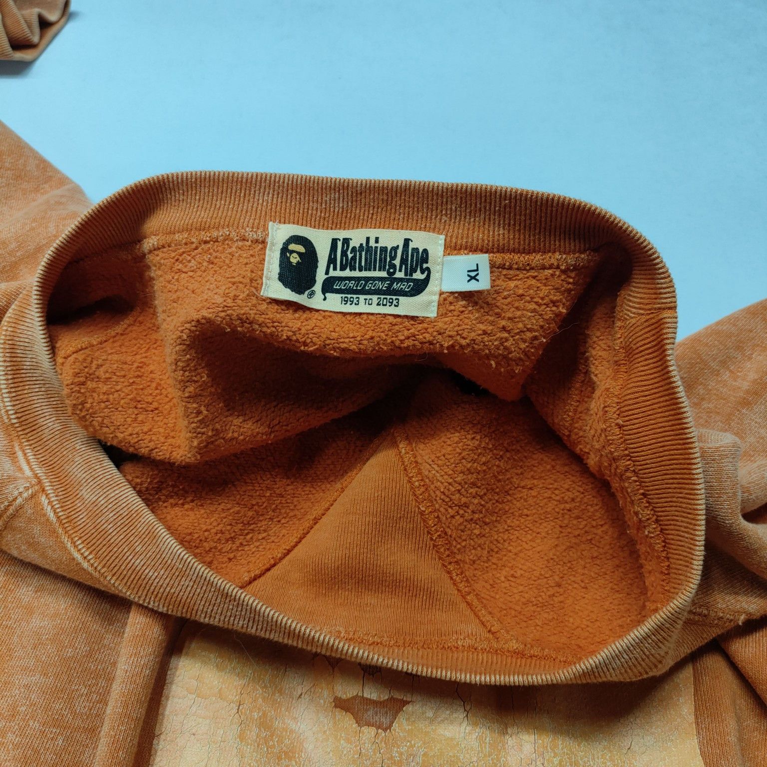 Bape A Bathing Ape Orange Ape Head Sweatshirt XL Size US XL / EU 56 / 4 - 12 Thumbnail