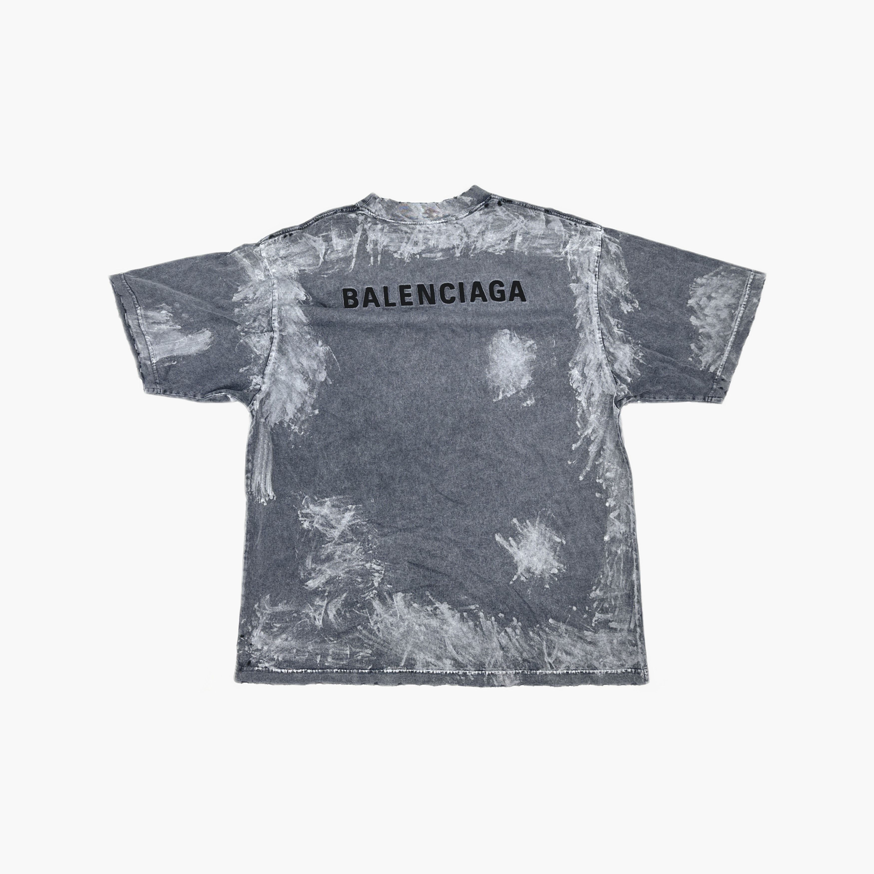 Balenciaga Balenciaga Embroidered Logo T-Shirt Size XL Size US XL / EU 56 / 4 - 2 Thumbnail