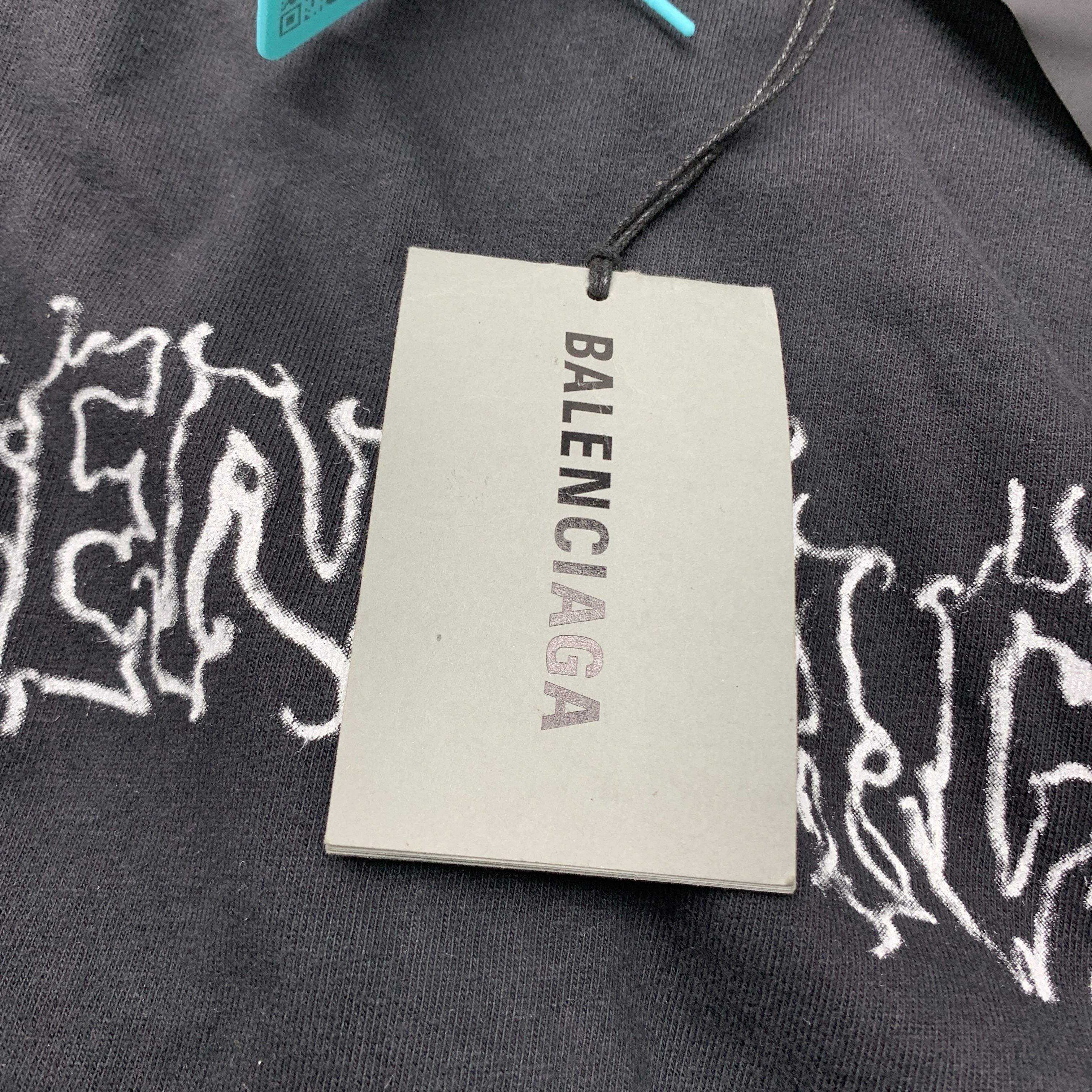 Balenciaga Balenciaga Flame Logo T-Shirt Size XL Size US XL / EU 56 / 4 - 4 Thumbnail
