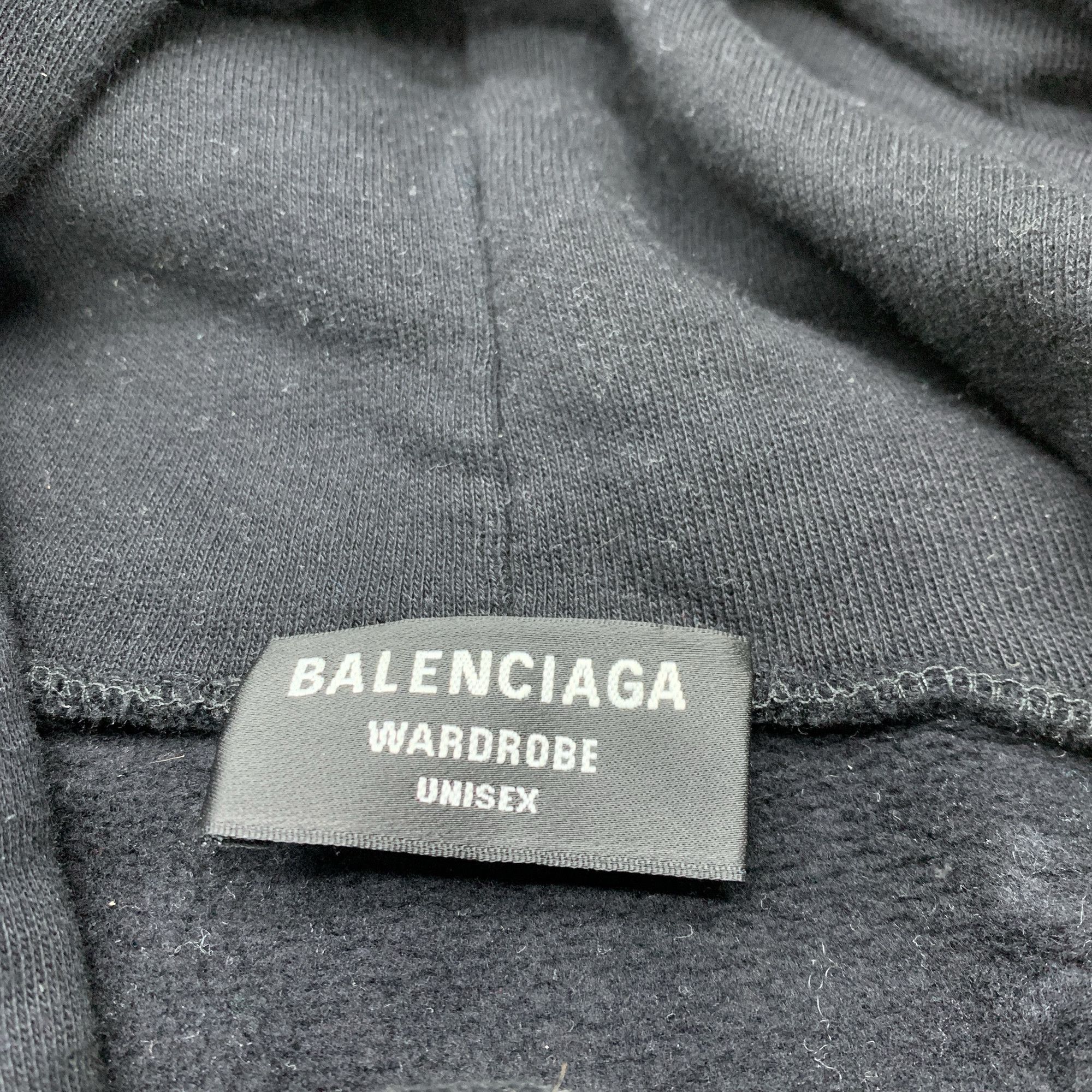 Balenciaga Balenciaga Logo Print Hoodie Black XS Size US XS / EU 42 / 0 - 3 Thumbnail