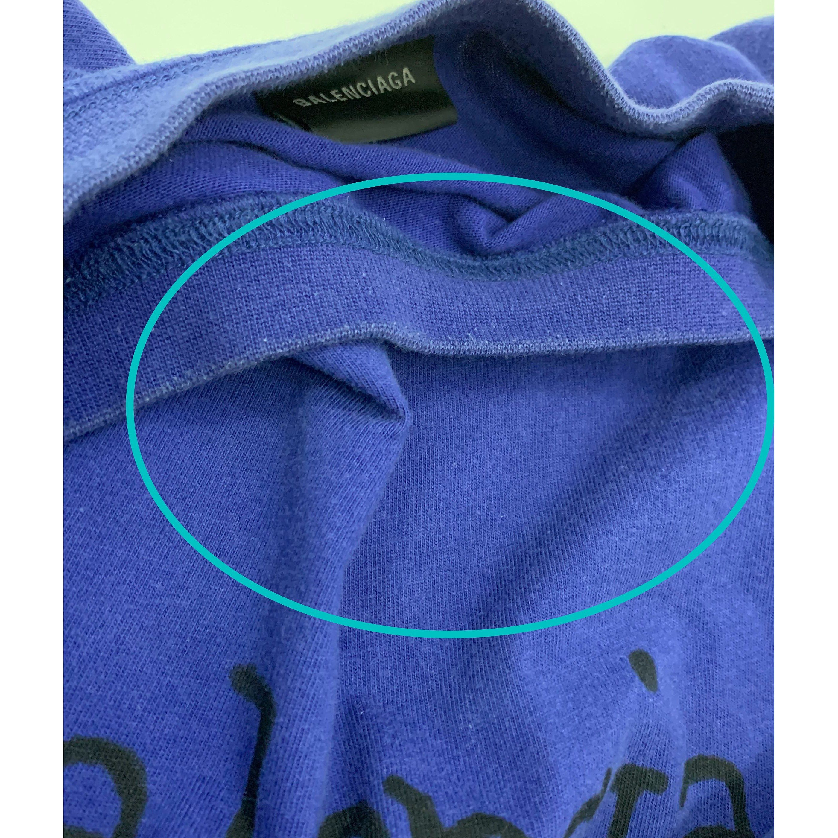 Balenciaga Balenciaga Wave Logo T-Shirt Blue Size S Size US S / EU 44-46 / 1 - 6 Thumbnail