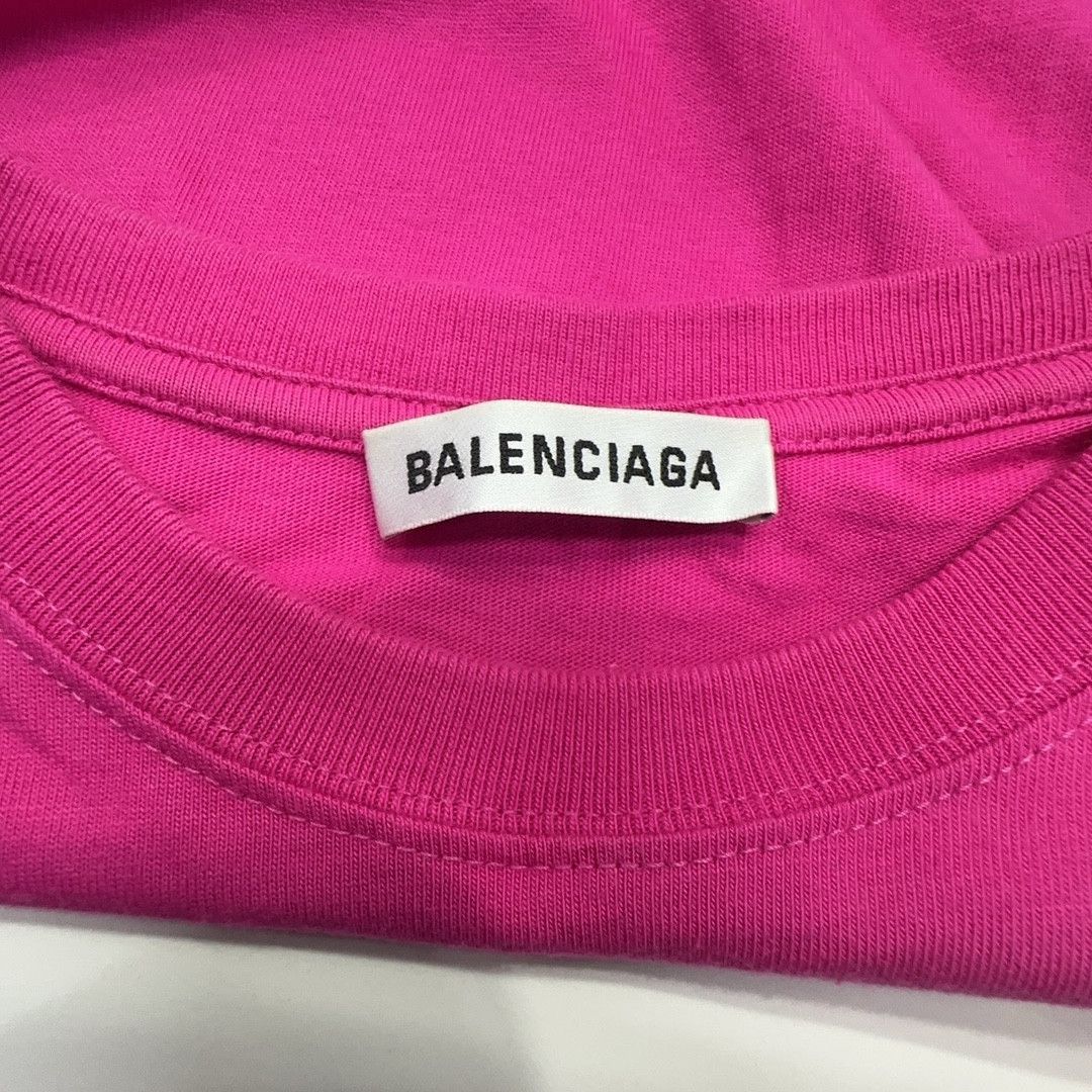 Balenciaga Balenciaga Pink Logo T-Shirt Size XS Size US XS / EU 42 / 0 - 3 Thumbnail