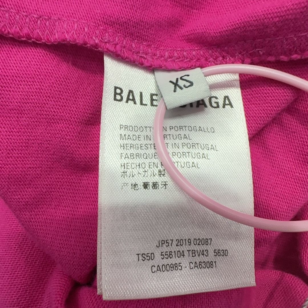 Balenciaga Balenciaga Pink Logo T-Shirt Size XS Size US XS / EU 42 / 0 - 4 Thumbnail