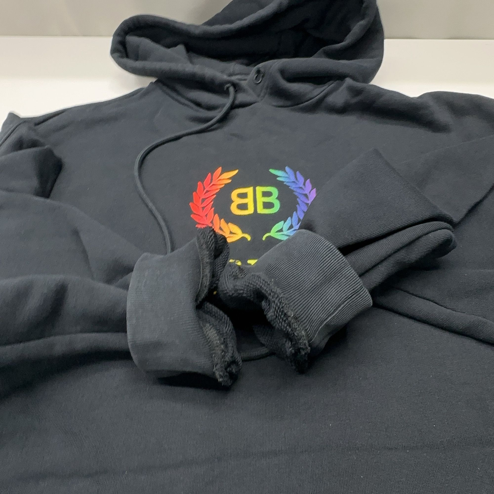 Balenciaga Balenciaga Rainbow Logo Hoodie XS Size US XS / EU 42 / 0 - 8 Thumbnail