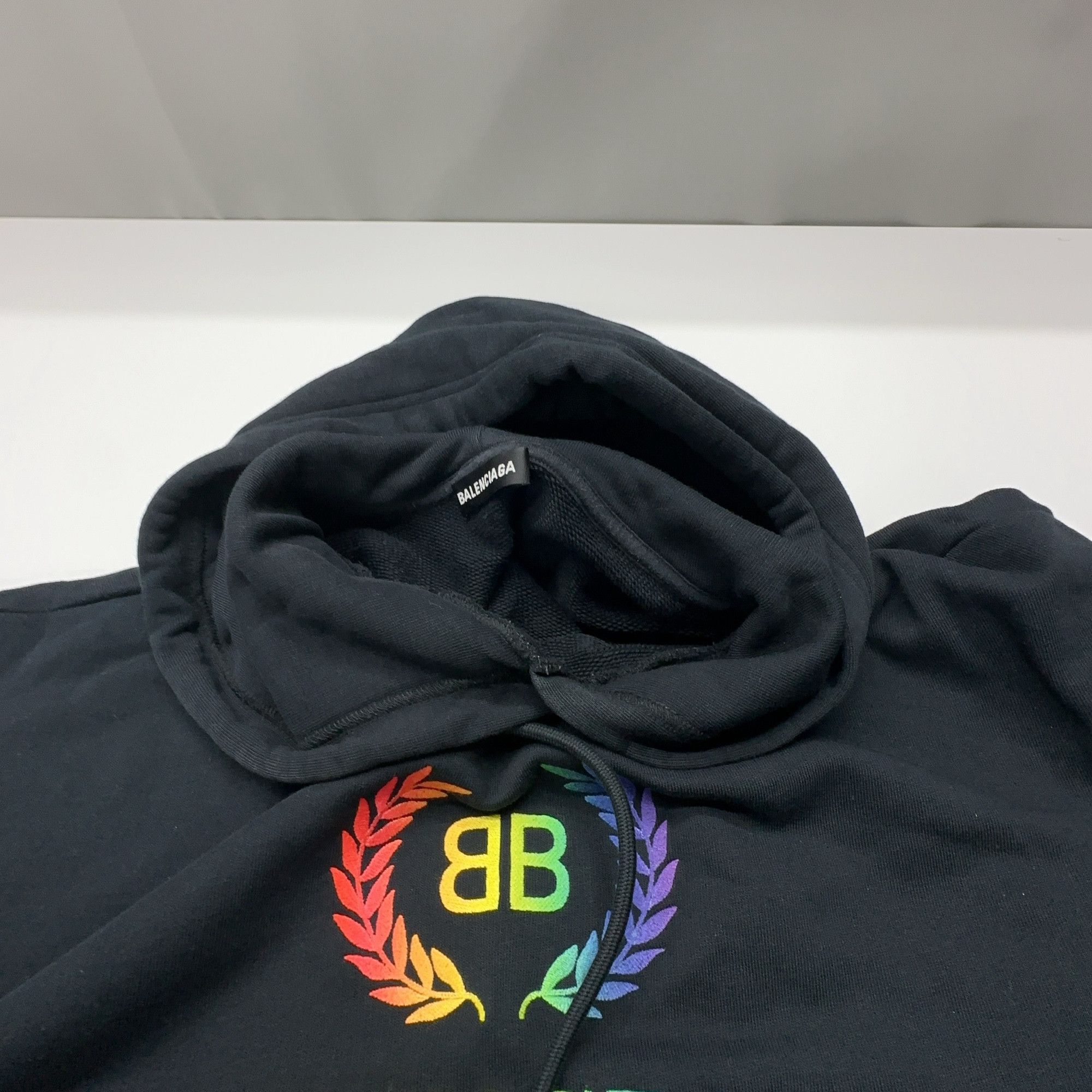 Balenciaga Balenciaga Rainbow Logo Hoodie XS Size US XS / EU 42 / 0 - 5 Thumbnail