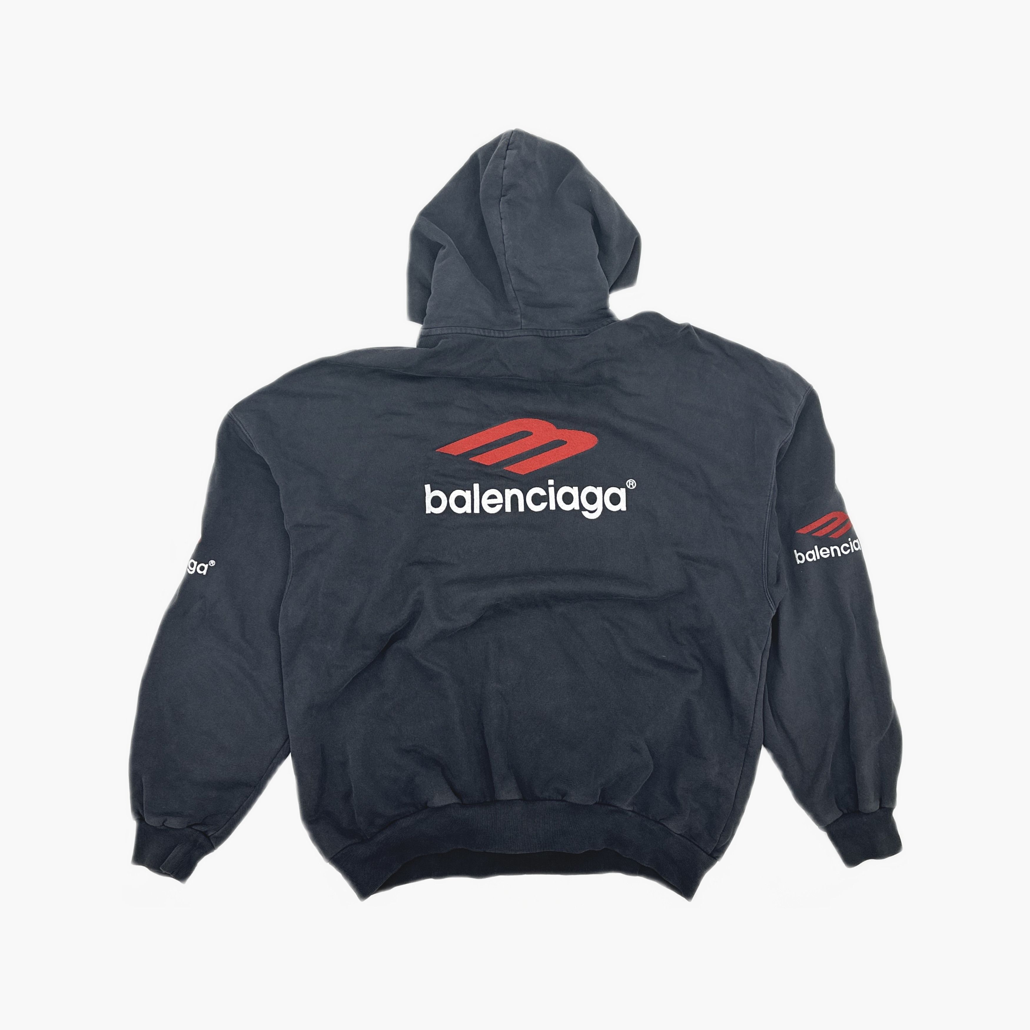 Balenciaga Balenciaga Red Logo Hoodie Size L Size US L / EU 52-54 / 3 - 2 Thumbnail
