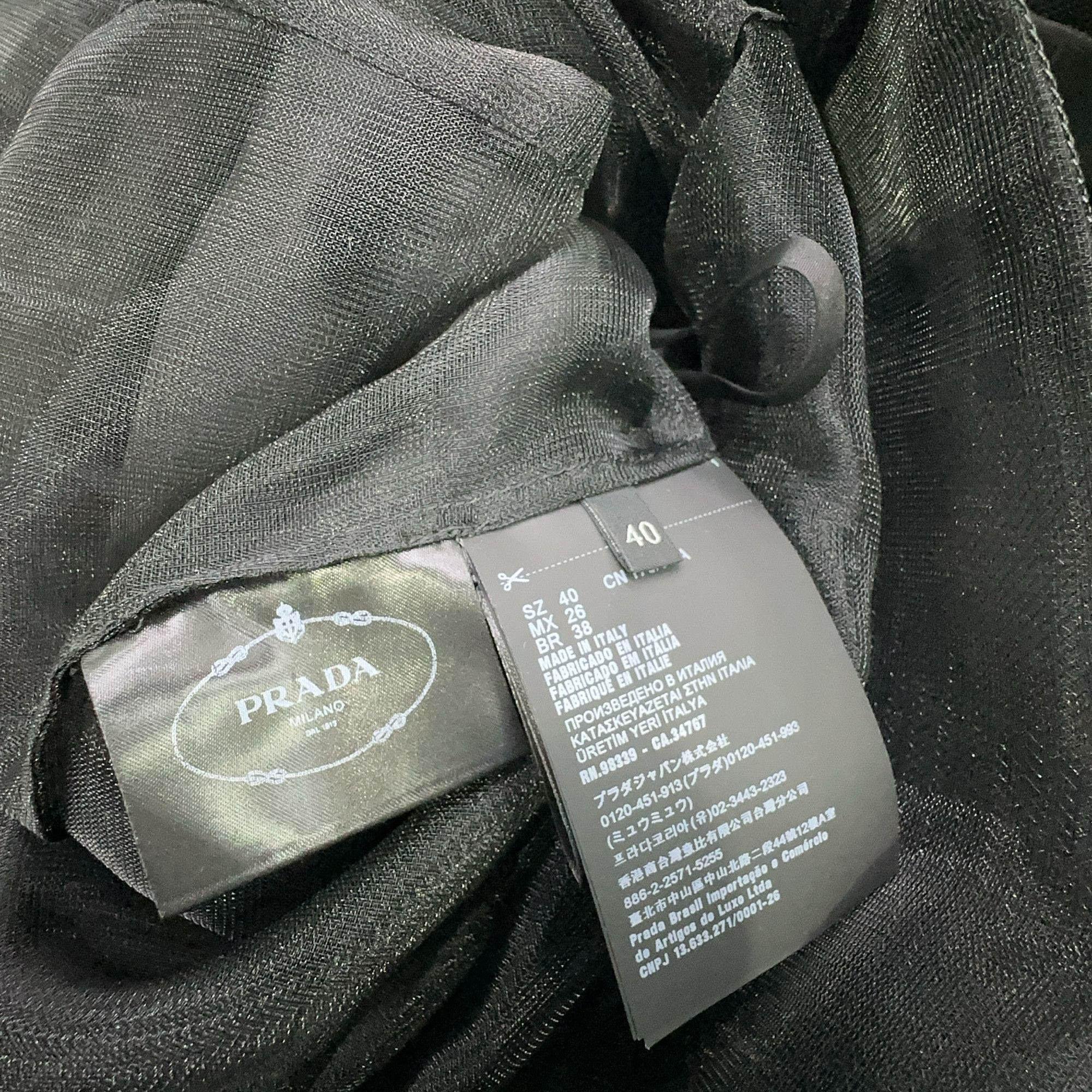 Prada Prada Black Logo Mini Dress Size 40 Size S / US 4 / IT 40 - 3 Thumbnail