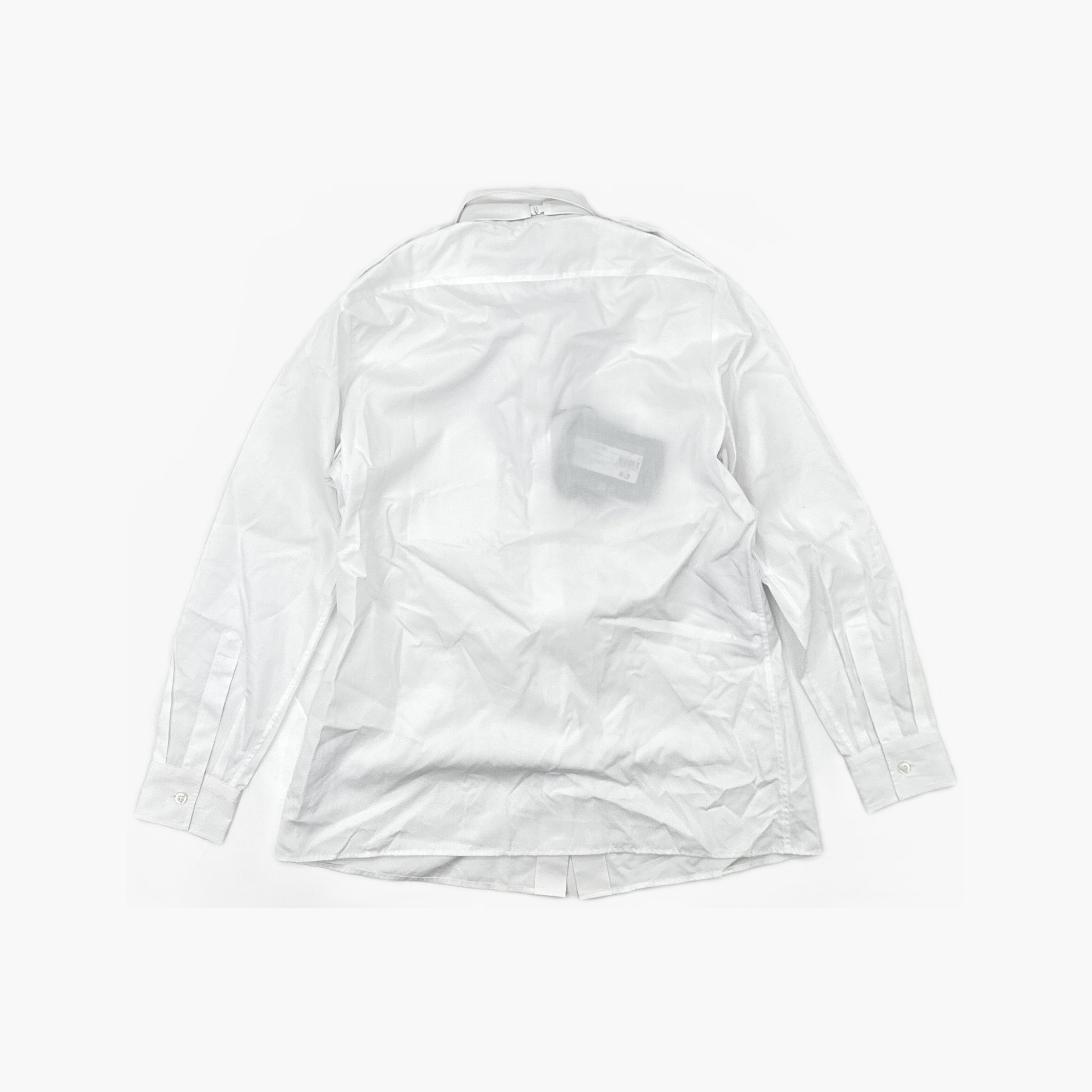 Prada Prada White Poplin Pocket Shirt Size M Size US XXS / EU 40 - 2 Thumbnail