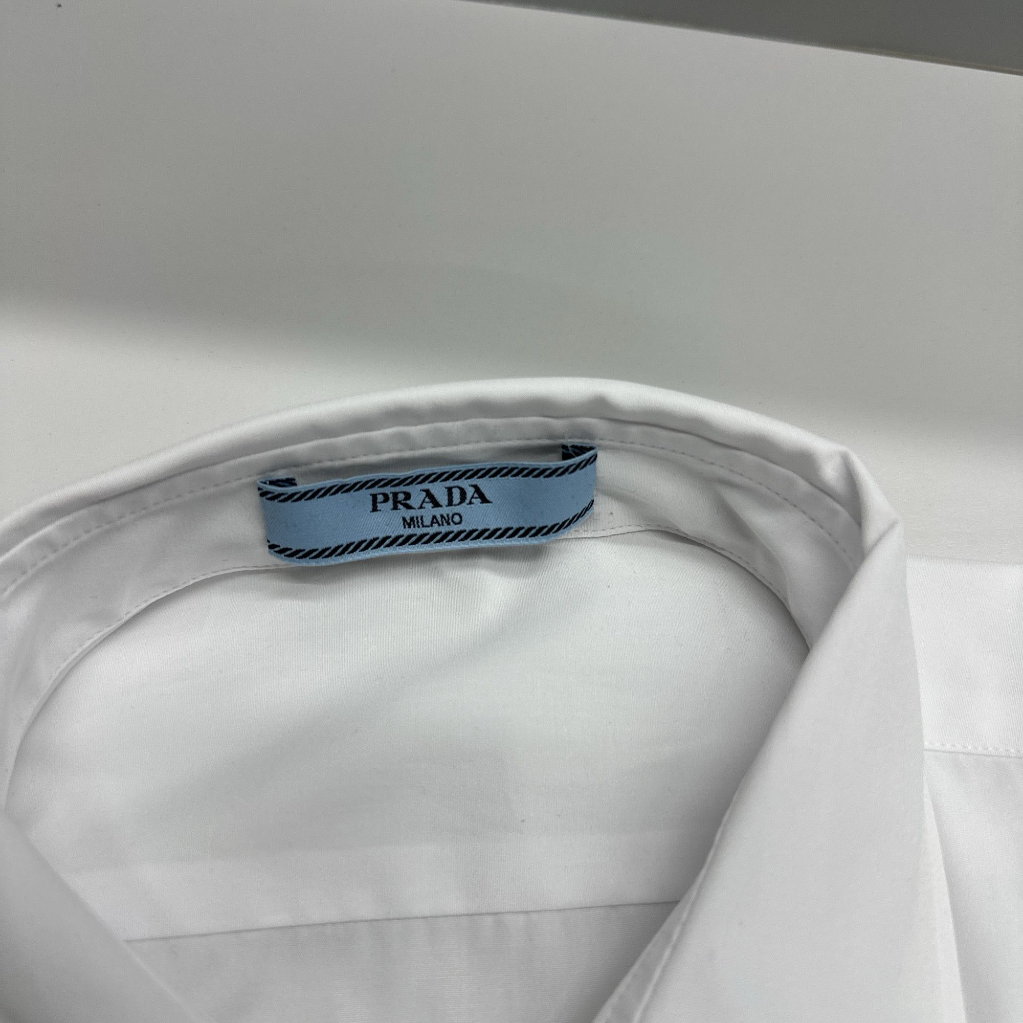Prada Prada Poplin Button Up Shirt Size M Size US XXS / EU 40 - 3 Thumbnail