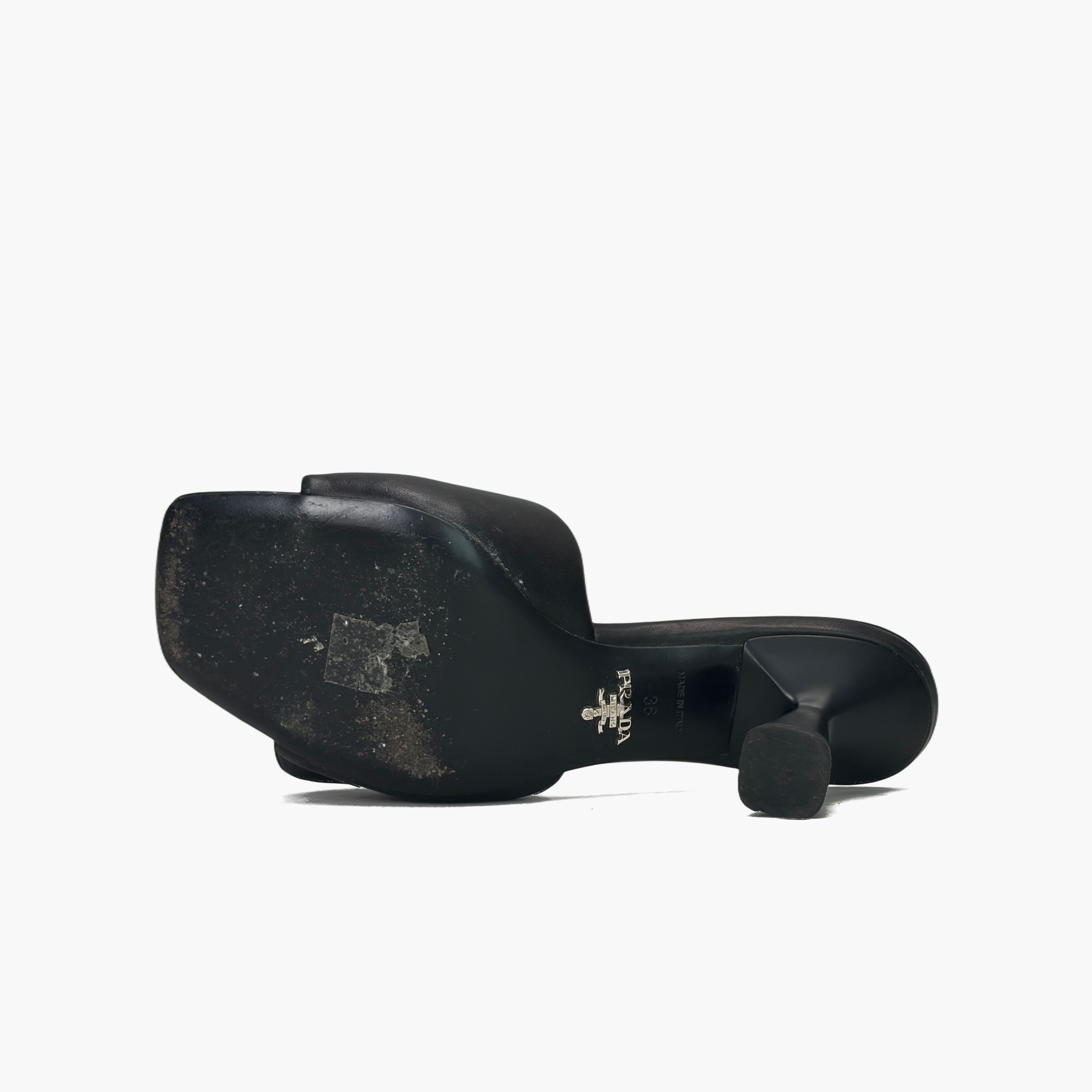 Prada Prada Nappa Leather Logo Mules Size 38 Size US 8 / IT 38 - 8 Thumbnail