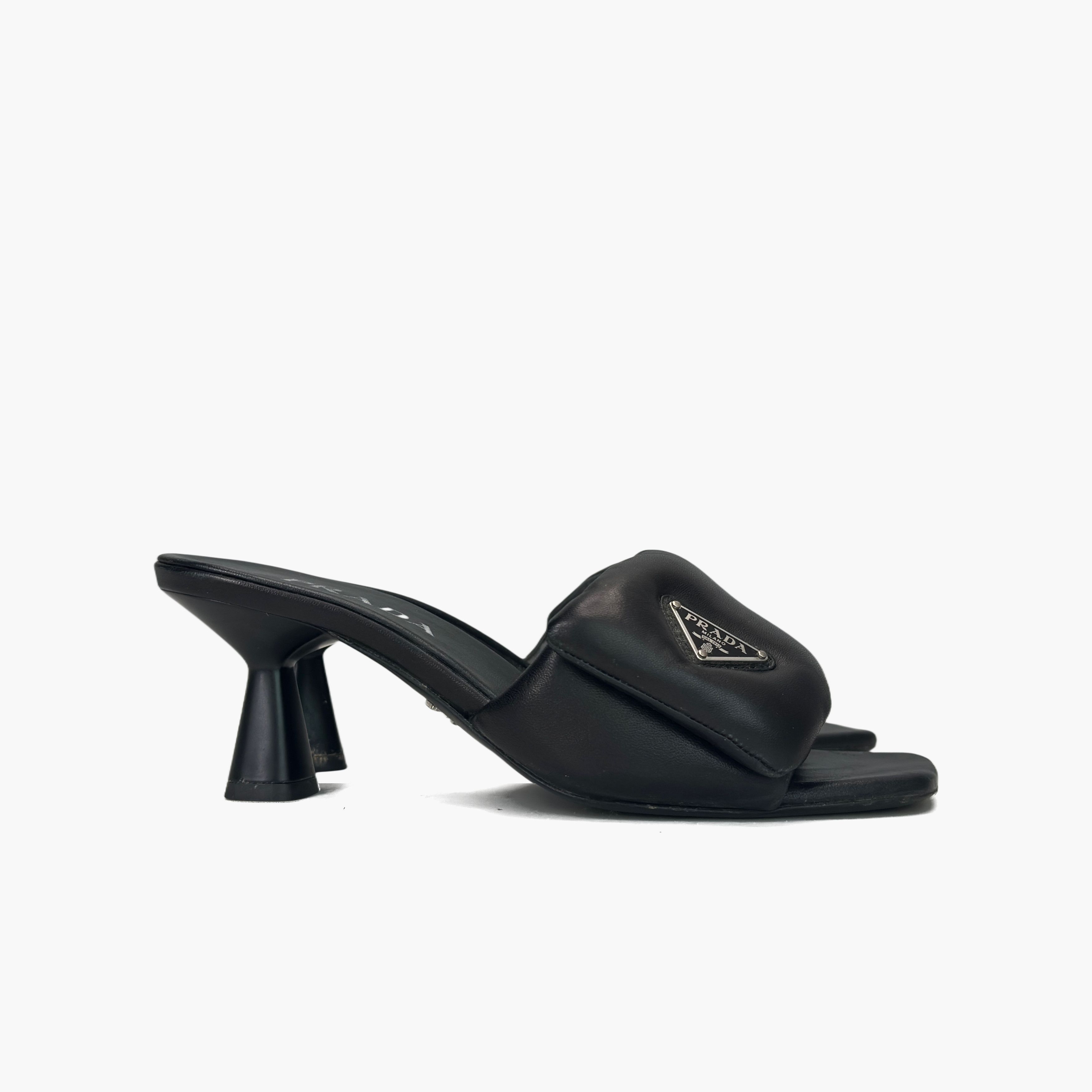 Prada Prada Nappa Leather Logo Mules Size 38 Size US 8 / IT 38 - 4 Thumbnail