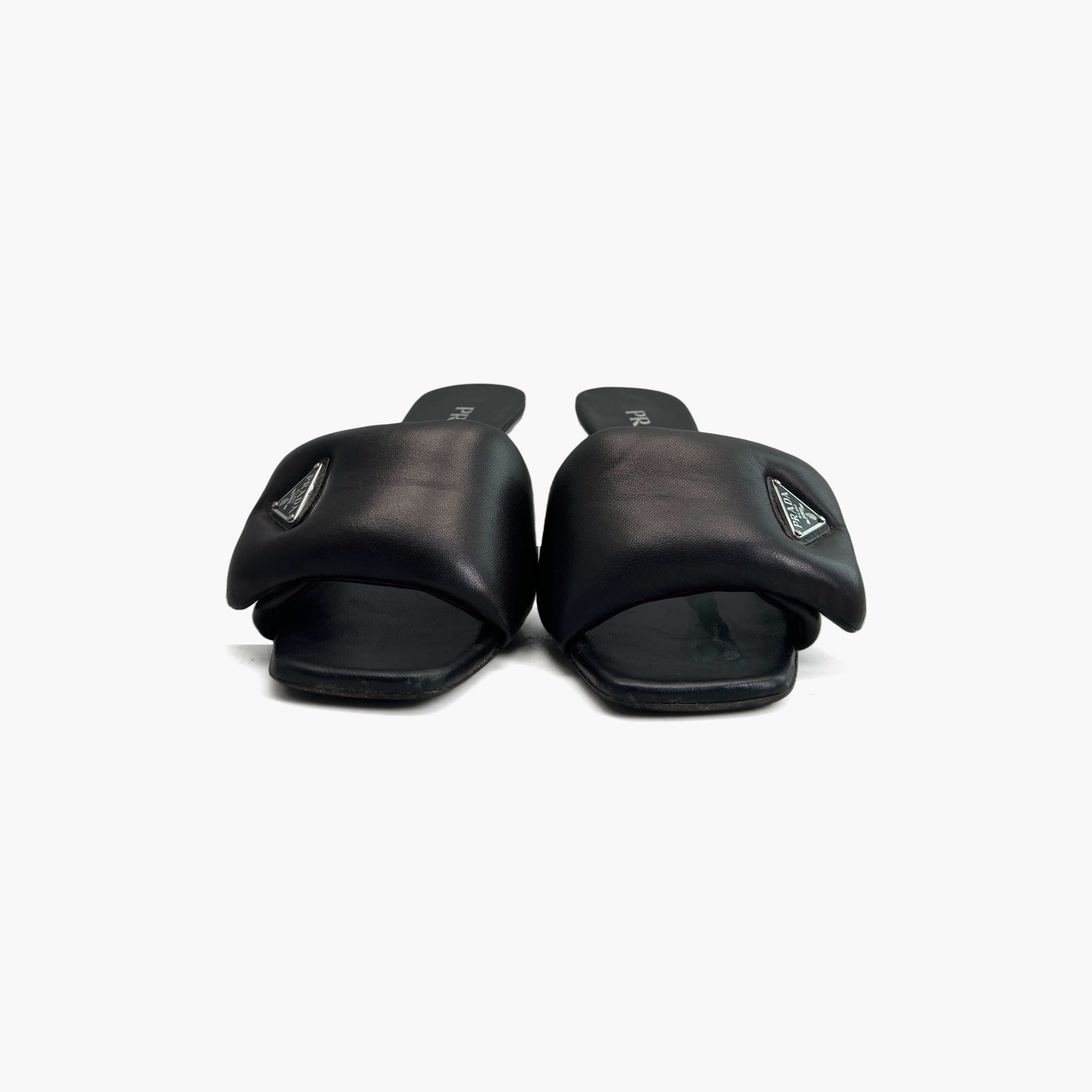 Prada Prada Nappa Leather Logo Mules Size 38 Size US 8 / IT 38 - 5 Thumbnail
