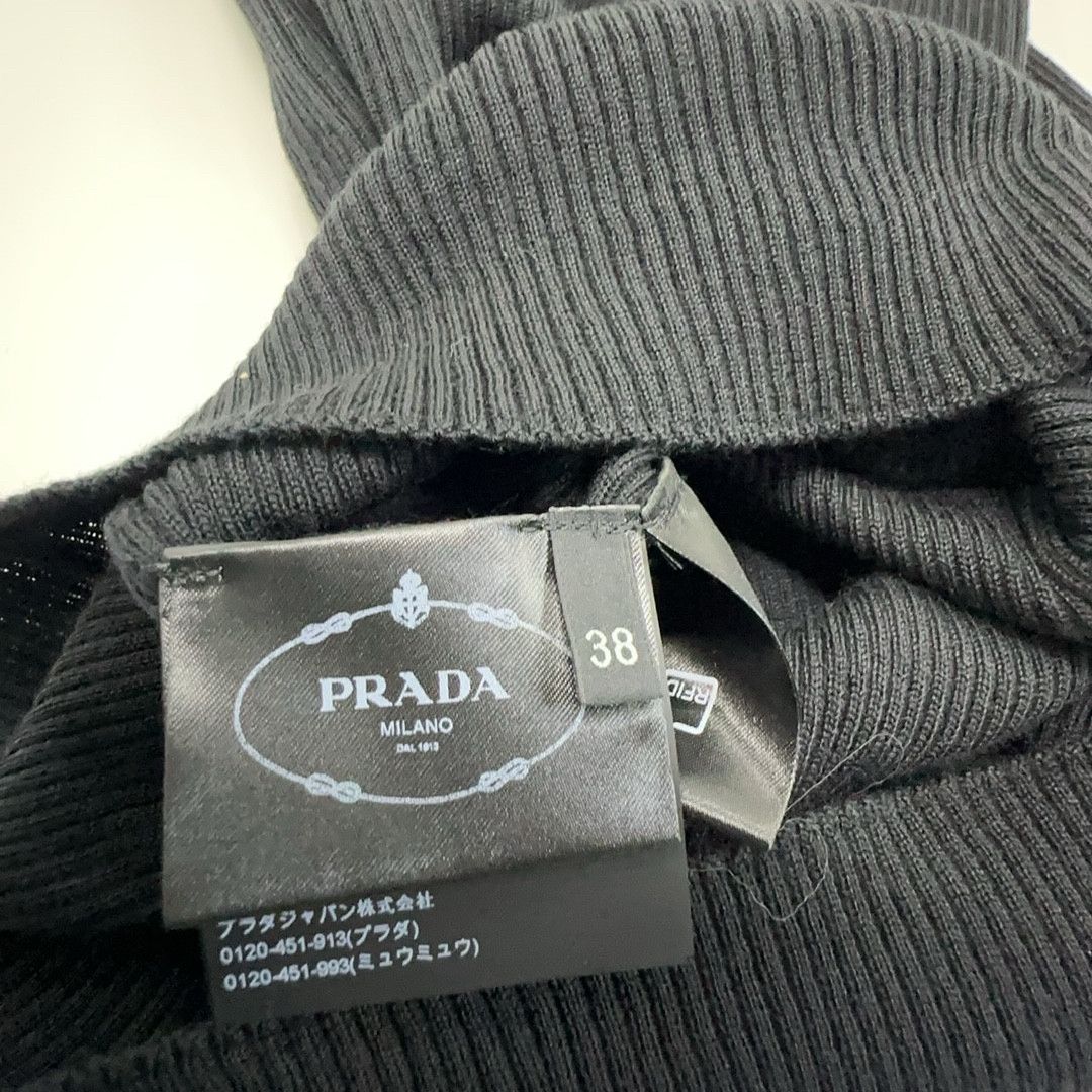 Prada Prada Ribbed Turtleneck Sweater Black Size 38 Size XS / US 0-2 / IT 36-38 - 3 Thumbnail