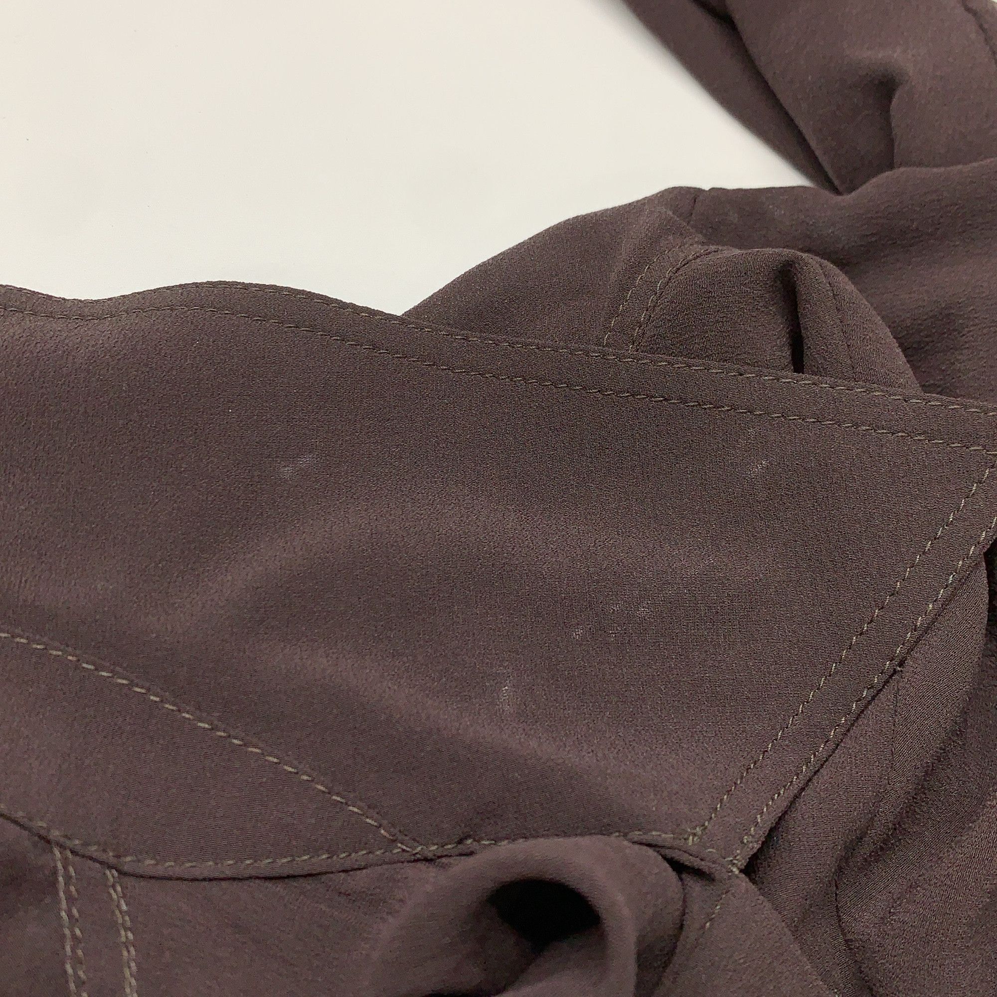 Saint Laurent Paris Saint Laurent Belted Silk Shirt Dress Size 36 Size XS / US 0-2 / IT 36-38 - 6 Thumbnail
