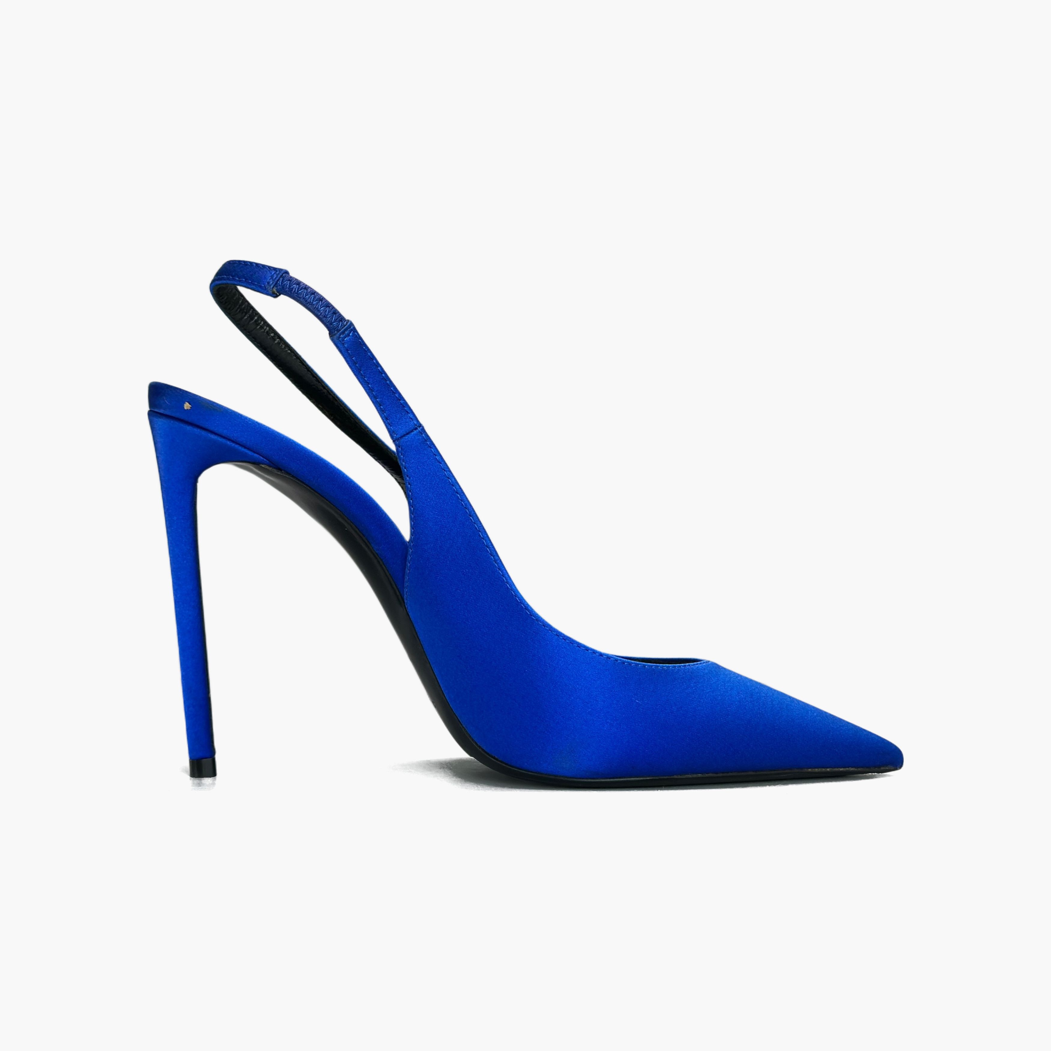 Saint Laurent Paris Saint Laurent Zoe Silk Slingback Heels Size 37 Size US 7 / IT 37 - 2 Thumbnail