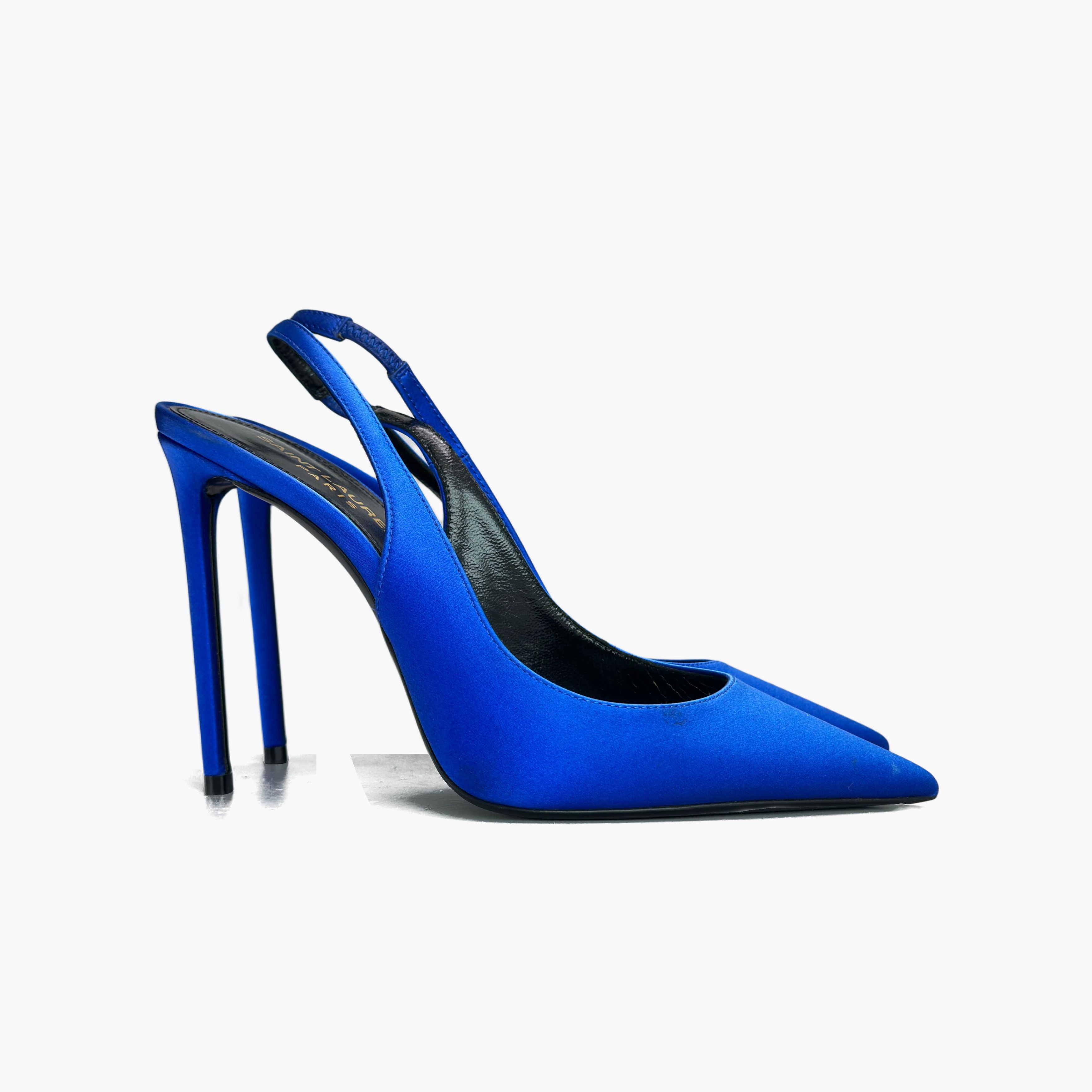 Saint Laurent Paris Saint Laurent Zoe Silk Slingback Heels Size 37 Size US 7 / IT 37 - 4 Thumbnail