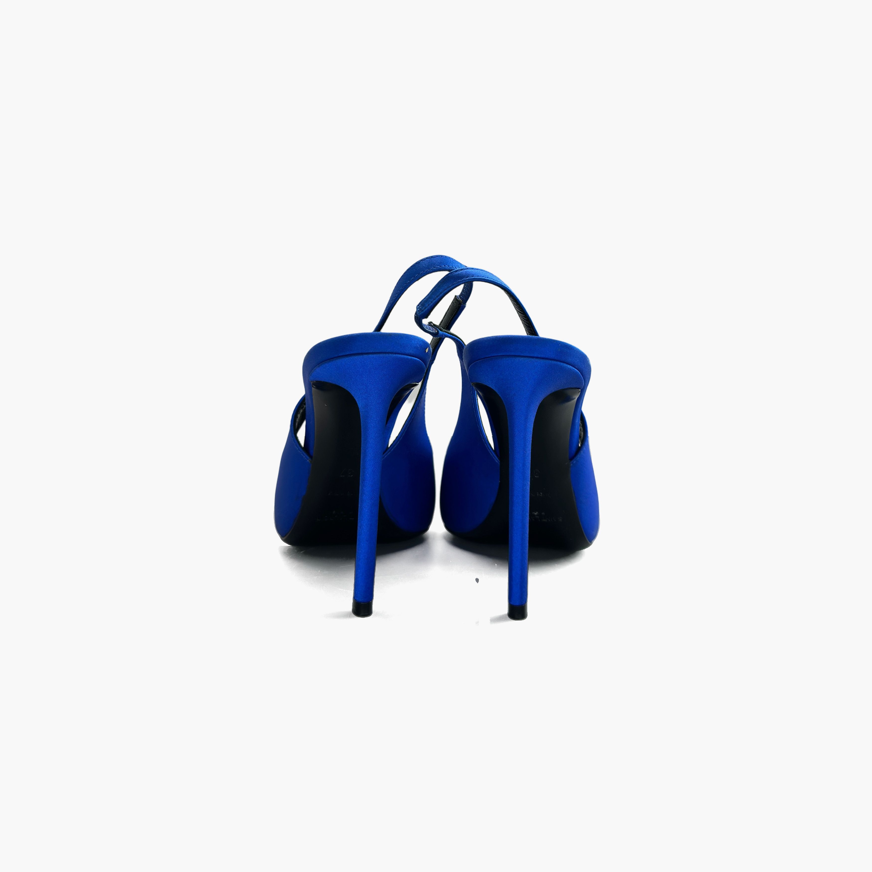 Saint Laurent Paris Saint Laurent Zoe Silk Slingback Heels Size 37 Size US 7 / IT 37 - 6 Thumbnail