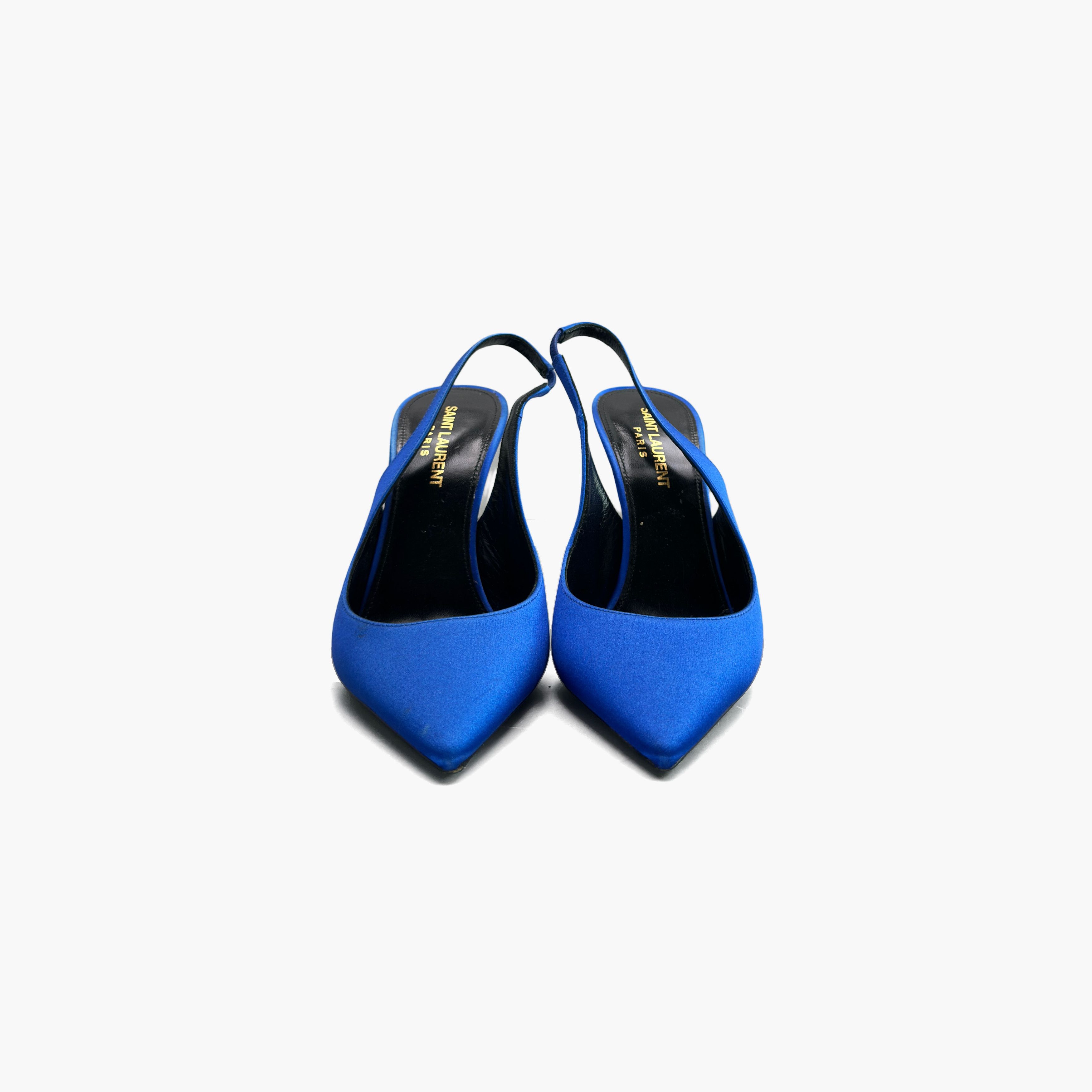 Saint Laurent Paris Saint Laurent Zoe Silk Slingback Heels Size 37 Size US 7 / IT 37 - 5 Thumbnail