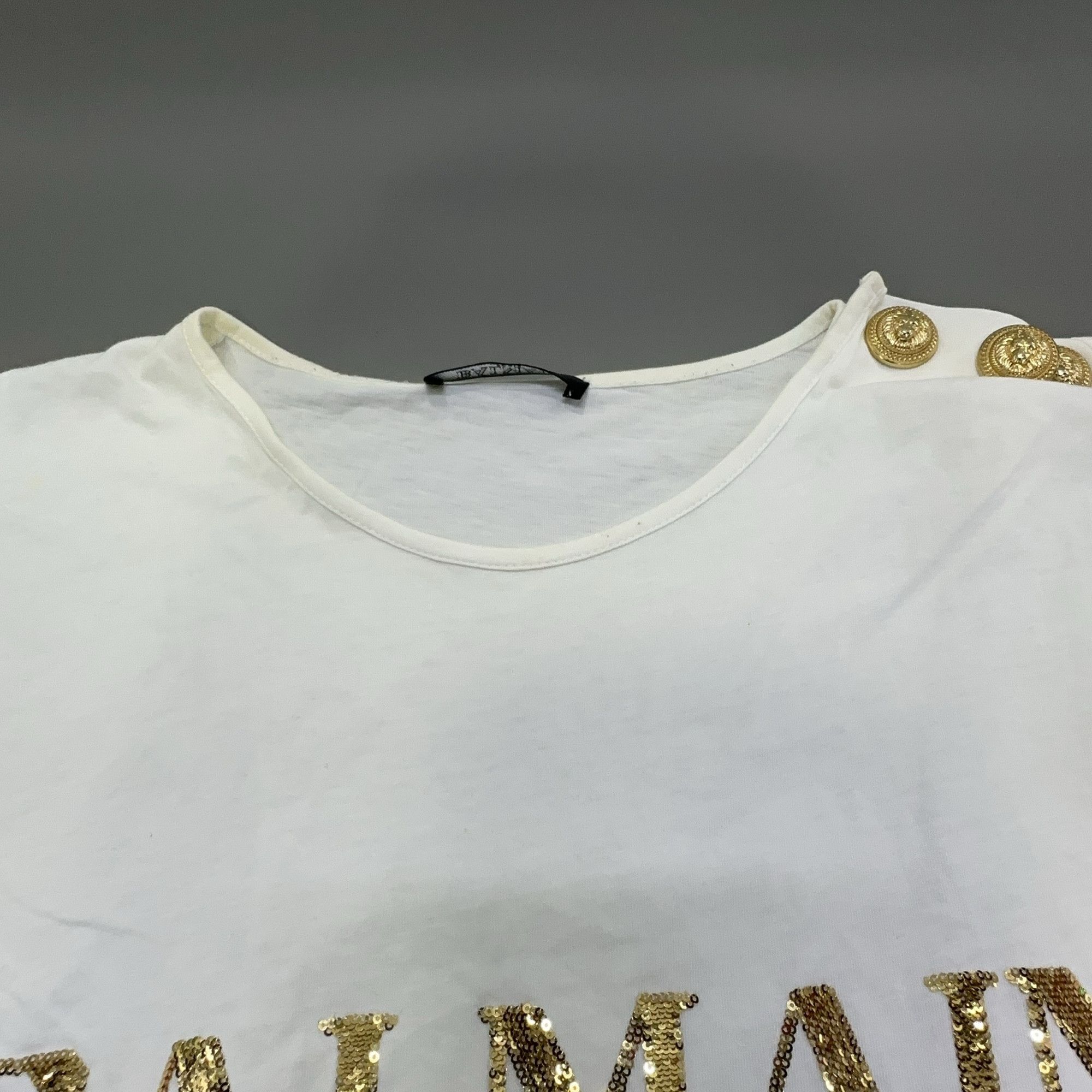 Balmain Balmain Gold Sequin Logo Tank Top Size 36 Size XS / US 0-2 / IT 36-38 - 7 Thumbnail