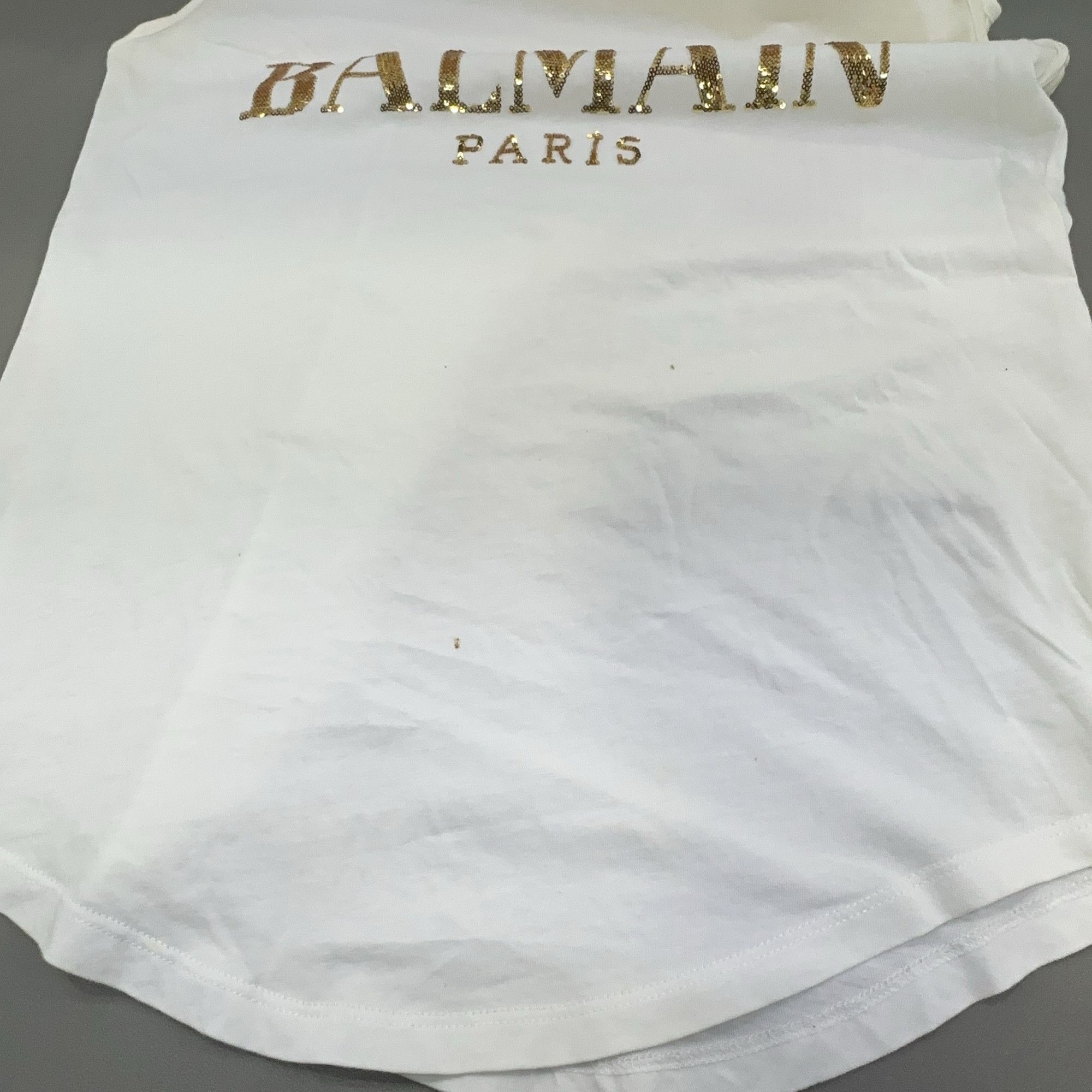 Balmain Balmain Gold Sequin Logo Tank Top Size 36 Size XS / US 0-2 / IT 36-38 - 10 Thumbnail