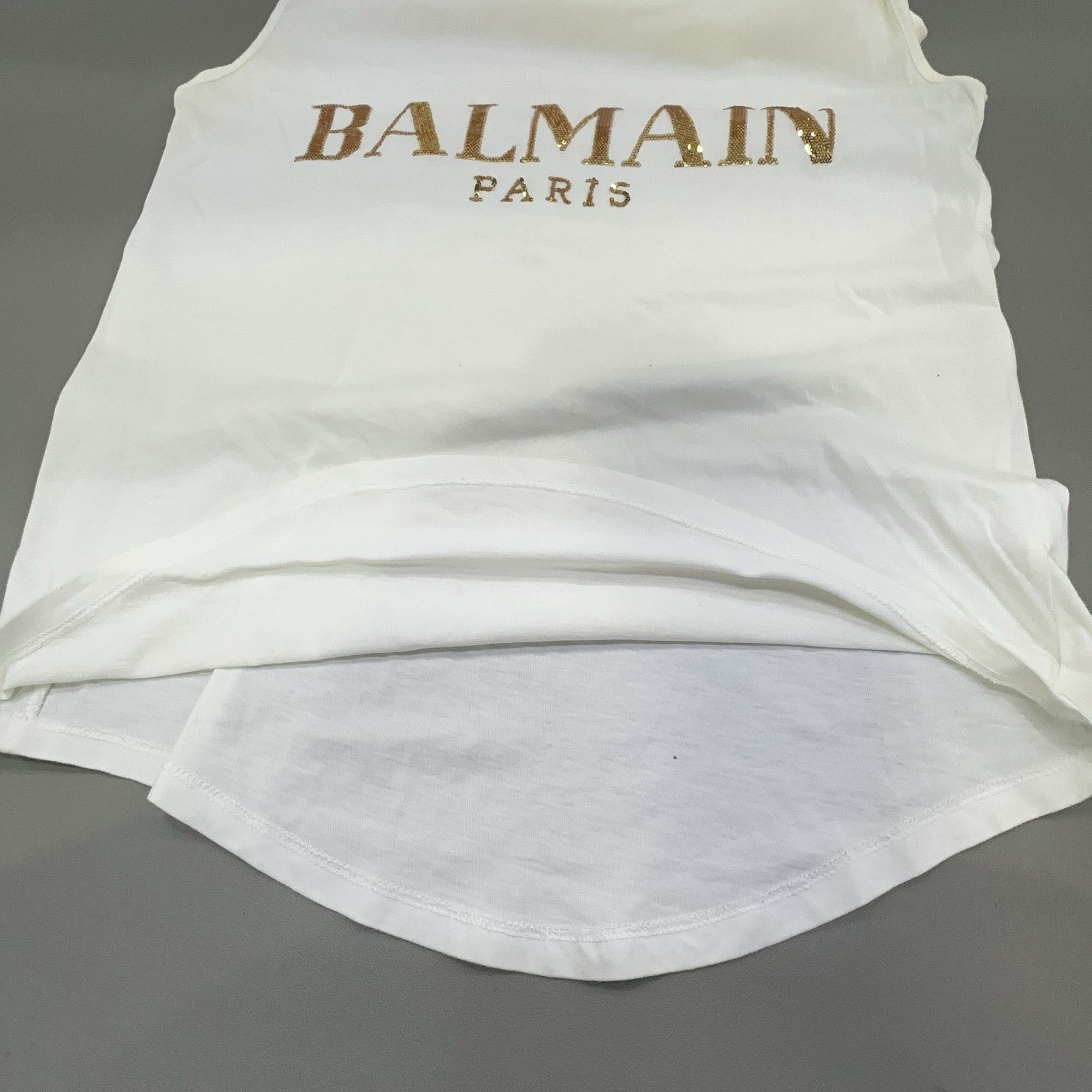 Balmain Balmain Gold Sequin Logo Tank Top Size 36 Size XS / US 0-2 / IT 36-38 - 11 Thumbnail