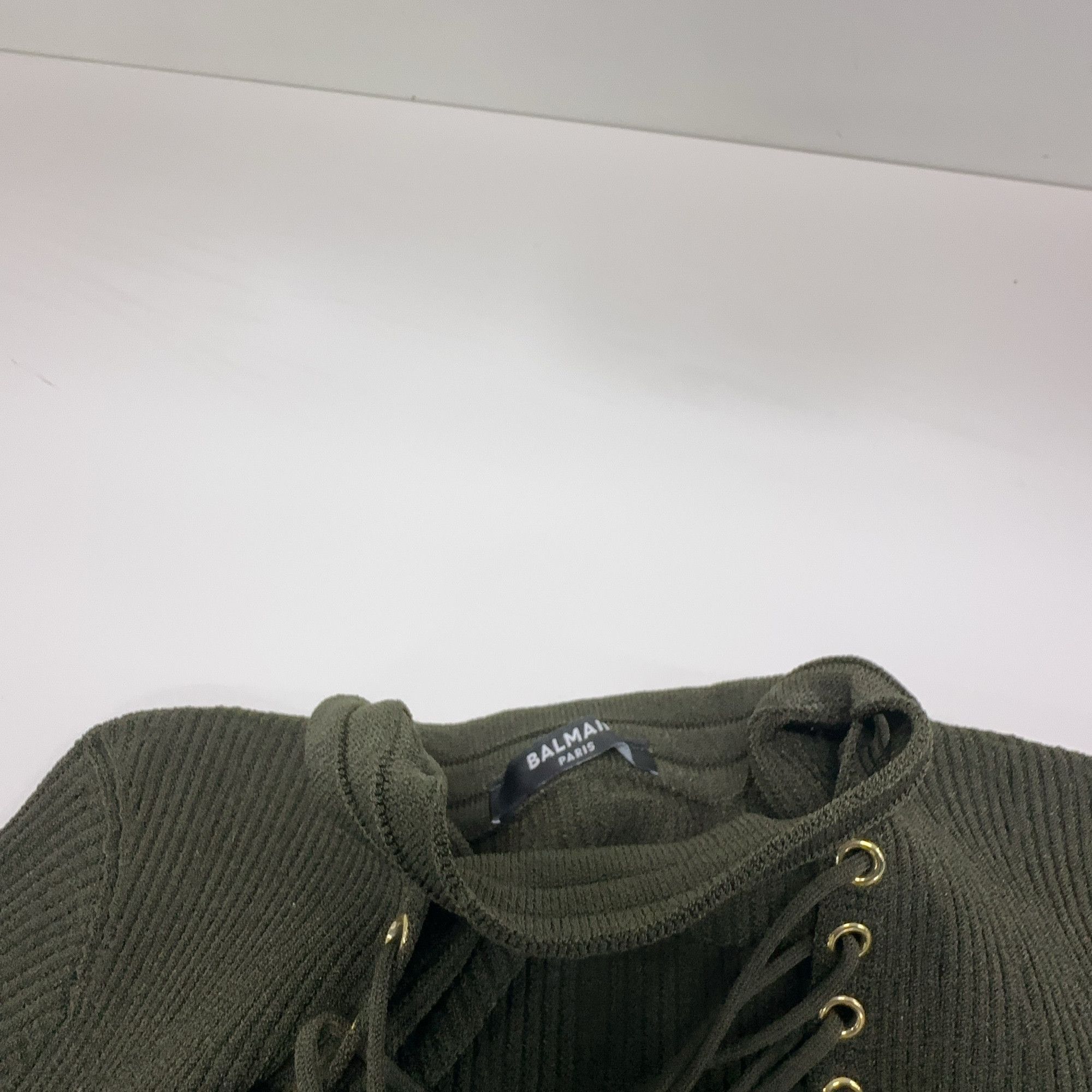 Balmain Balmain Lace-Up Knit Top Size 34 Size XS / US 0-2 / IT 36-38 - 6 Thumbnail