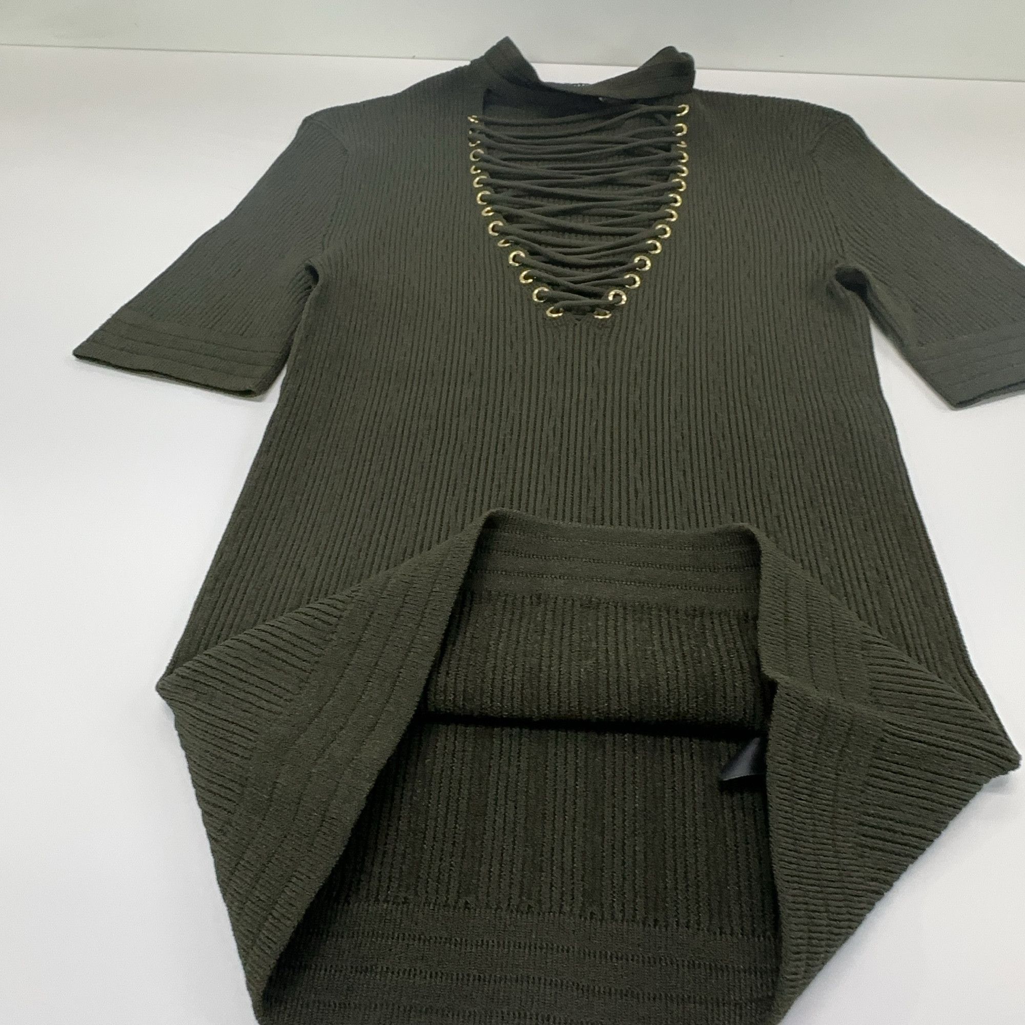 Balmain Balmain Lace-Up Knit Top Size 34 Size XS / US 0-2 / IT 36-38 - 7 Thumbnail