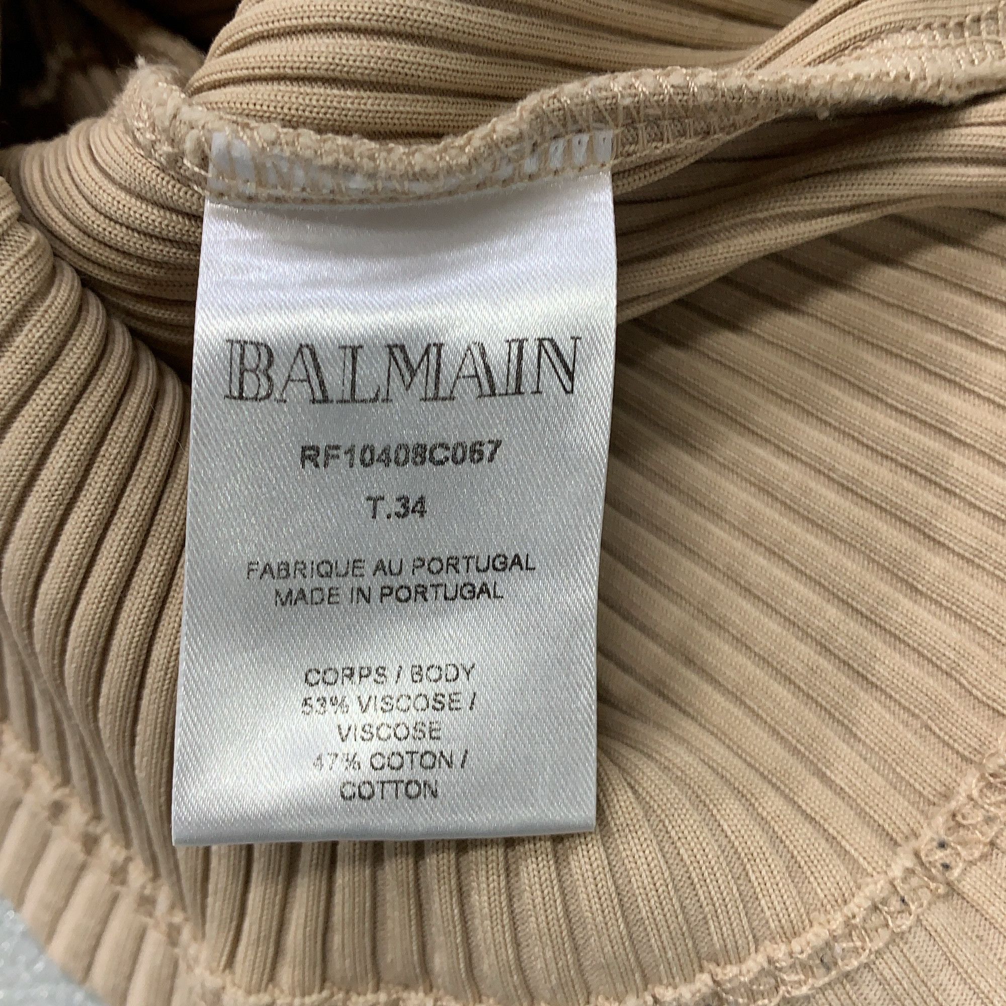 Balmain Balmain Ribbed Button Tank Top Size 34 Size XS / US 0-2 / IT 36-38 - 3 Thumbnail