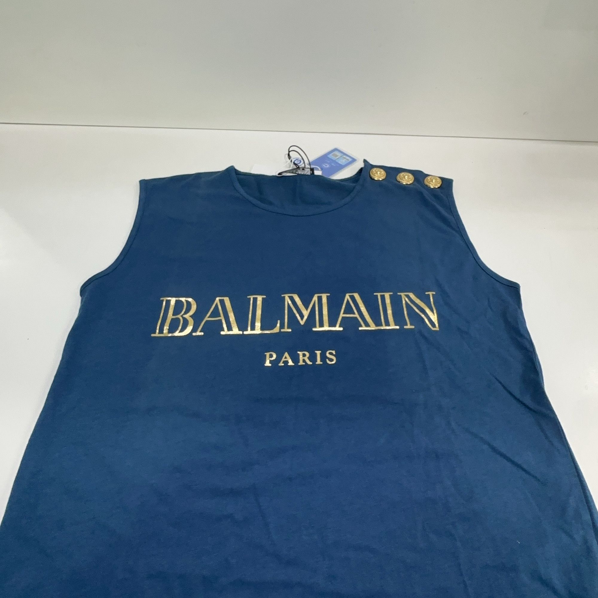 Balmain Balmain Gold Button Tank Top Size 36 Size XS / US 0-2 / IT 36-38 - 6 Thumbnail