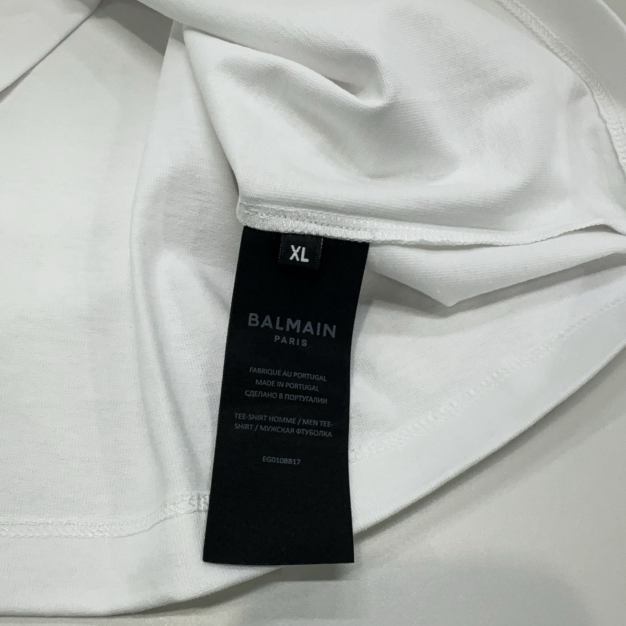 Balmain Balmain Logo Print T-Shirt White XL Size US XL / EU 56 / 4 - 6 Thumbnail
