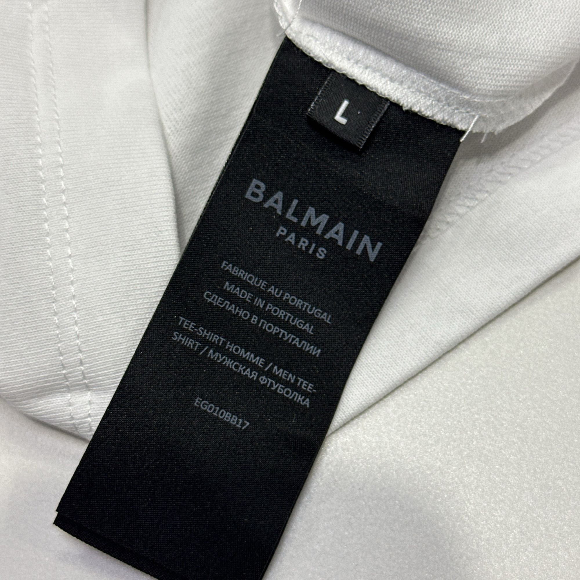 Balmain Balmain Logo Script T-Shirt Size L Size US L / EU 52-54 / 3 - 5 Thumbnail